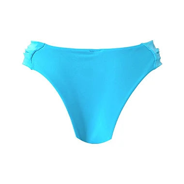 Turquoise Blue Brazilian Wide Side Bikini Bottom - High Waisted Swimwear for Women, Beach & Pool Party Essentials | Perfect for Summer Vacations, Tropical Getaways & Swim Competitions