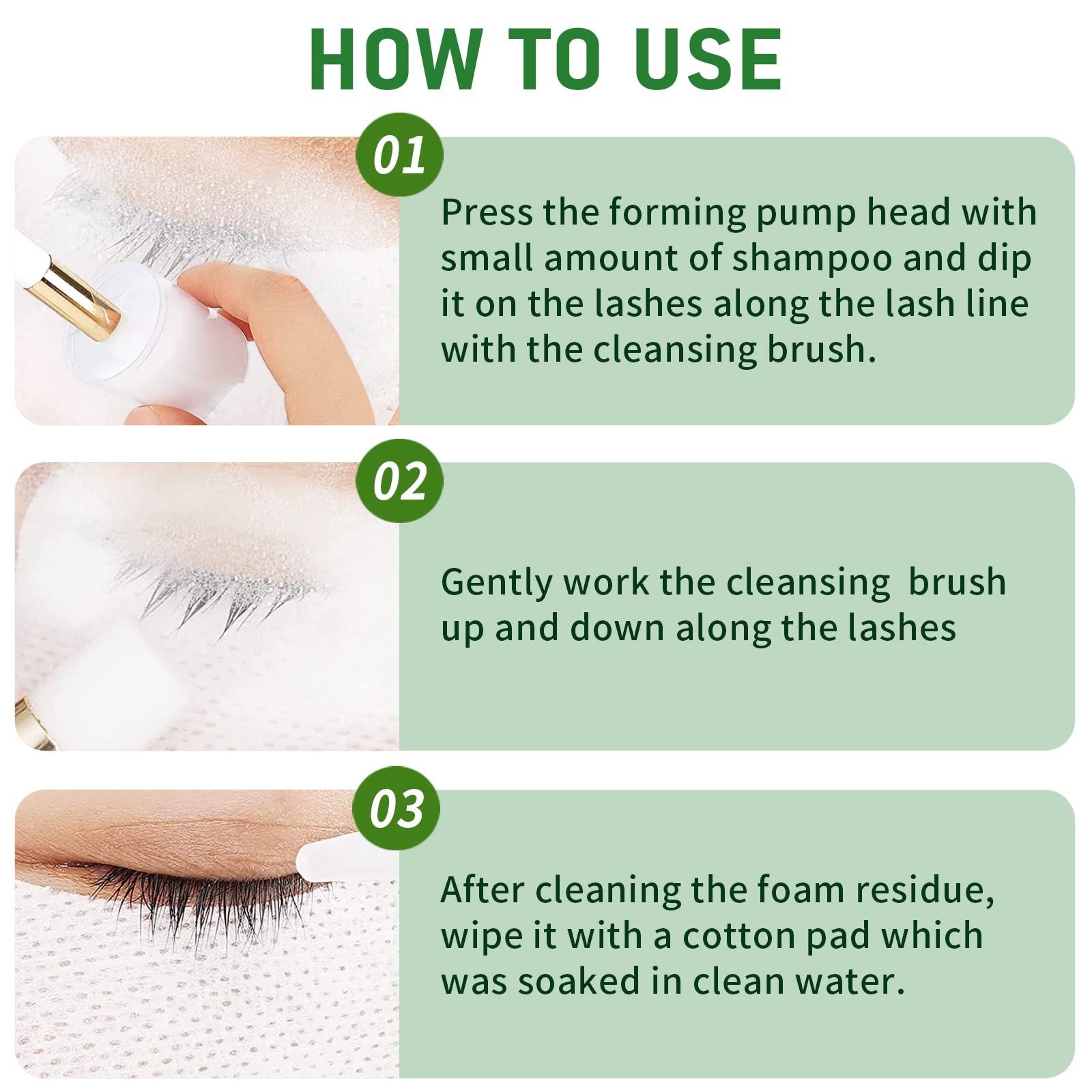**Professional Eyelash Cleanser for Extensions - 1 Liter Bulk Lash Shampoo with 2 Foam Pump Bottles & 2 Cleansing Brushes - Salon & Home Use - Gentle Foaming Eyelid Cleanser for Daily Lash Care & Hygiene**    *(Ideal for lash artists, salons, or at-home lash maintenance to keep extensions clean and long-lasting.)*