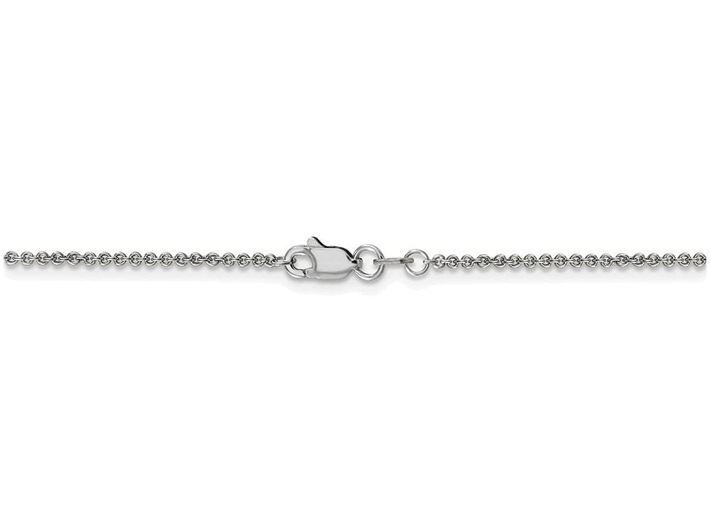 14K White Gold 1.5mm Solid Polished Cable Chain Necklace for Women - Dainty Layering Necklace, Everyday Jewelry Gift for Her - Perfect for Stacking, Gift Giving & Special Occasions