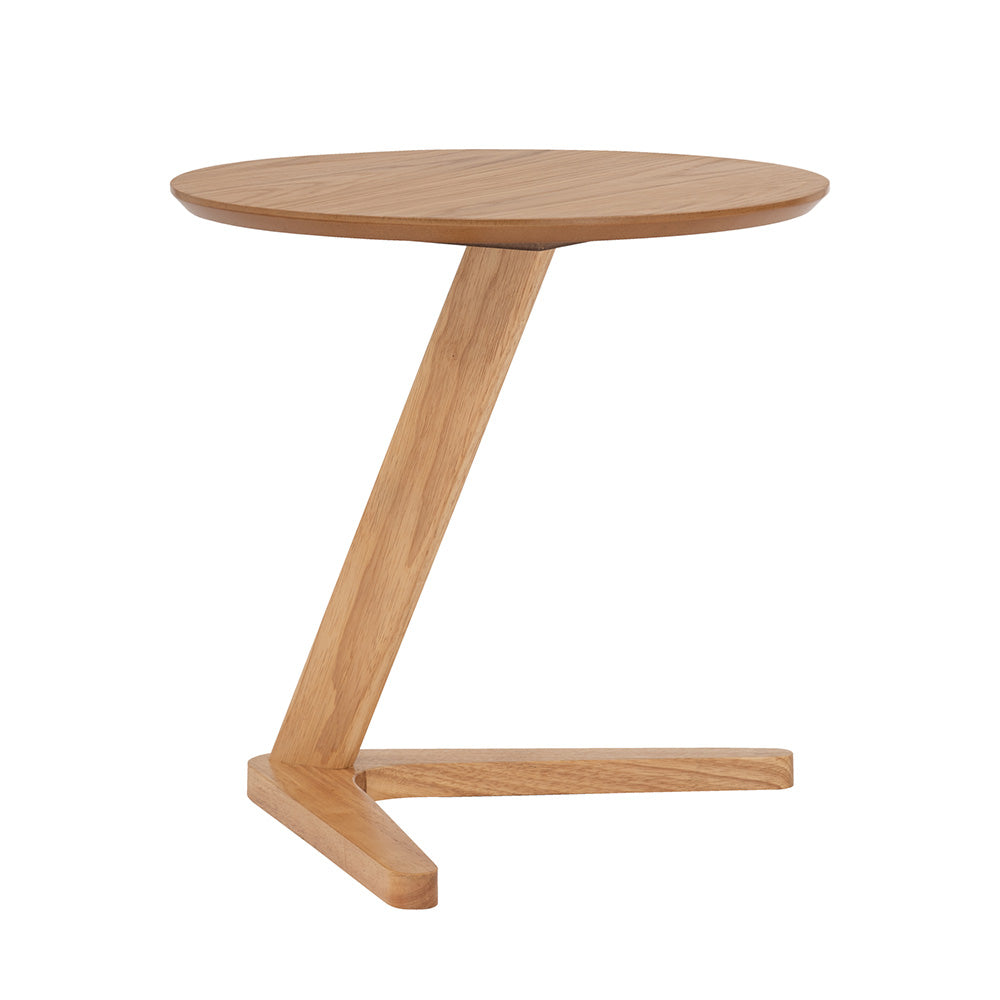 TRIS Modern Oak Side Table - Small End Table for Living Room, Bedroom, or Office - Natural Wood Nightstand with Sturdy Design