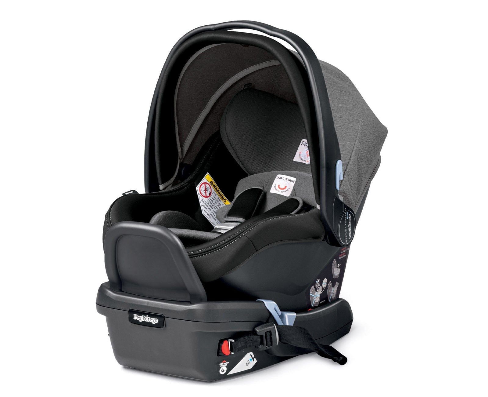 Peg Perego Booklet 50 Travel System Stroller and Car Seat Combo - Lightweight Compact Baby Stroller with Adjustable Handle & Large Storage Basket - Perfect for Travel, Shopping & Daily Walks