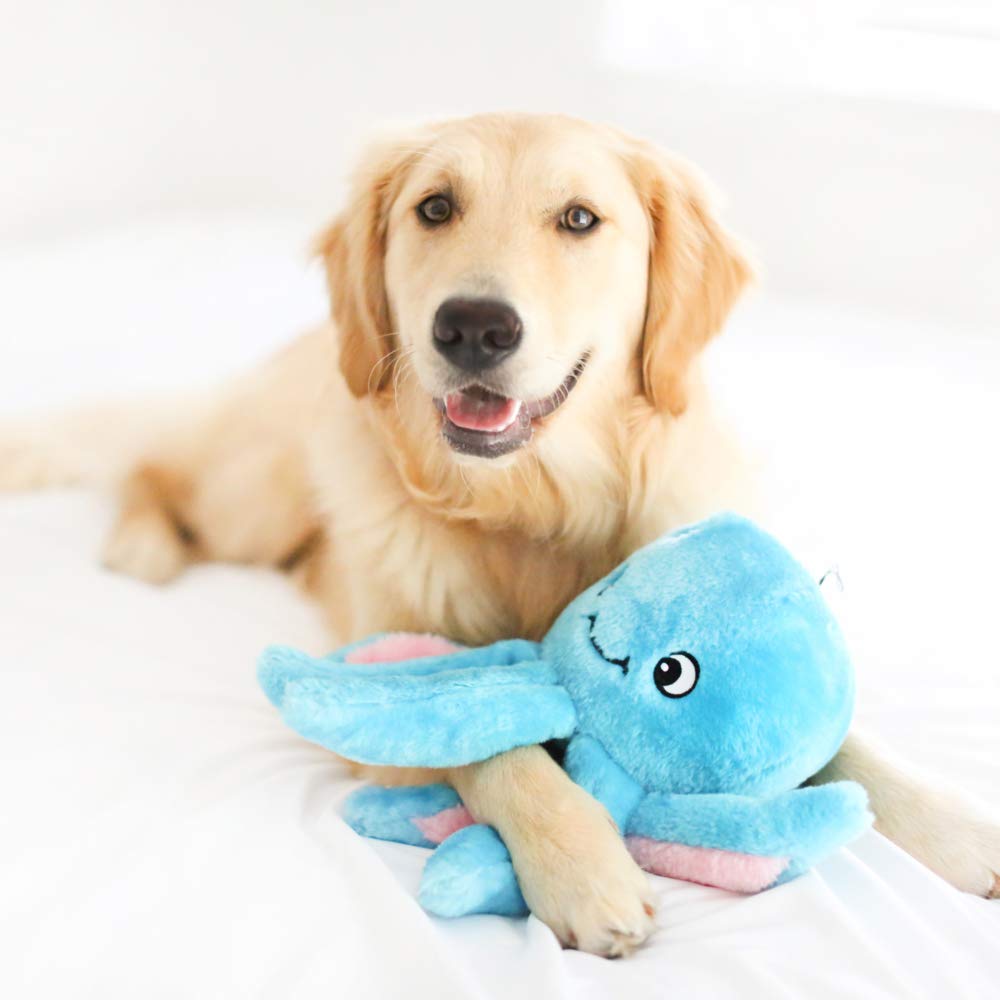 ZippyPaws Grunterz Grunting Plush Dog Toy - Oscar the Octopus Large Interactive Squeaky Toy for Big Dogs - Perfect for Playtime, Training & Cuddling