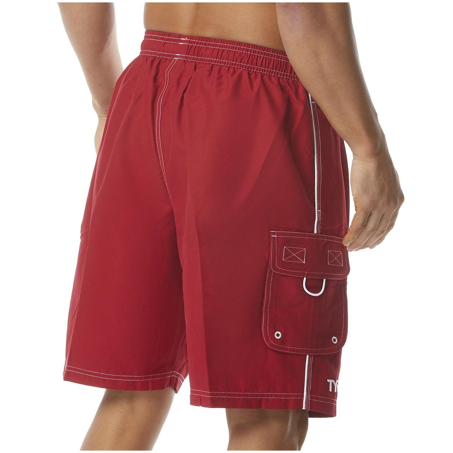 TYR Challenger Swim Shorts with Guard Logo - Men's Quick-Dry Swim Trunks for Lap Swimming, Beach & Pool Workouts