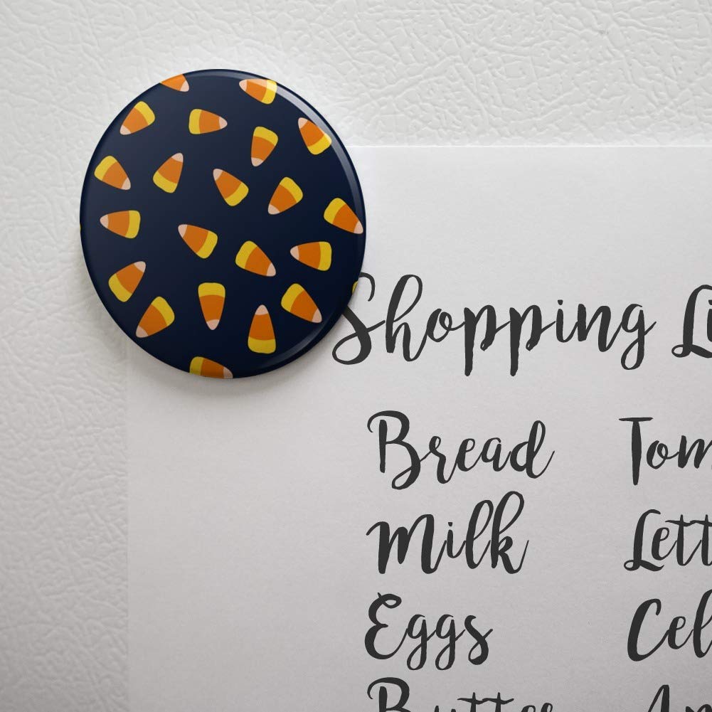 Sweet Orange Candy Corn Pattern Kitchen Refrigerator Magnet - Fun Halloween Decor for Fridge, Lockers & Office (Set of 6) - Perfect for Holidays, Parties & Home Organization