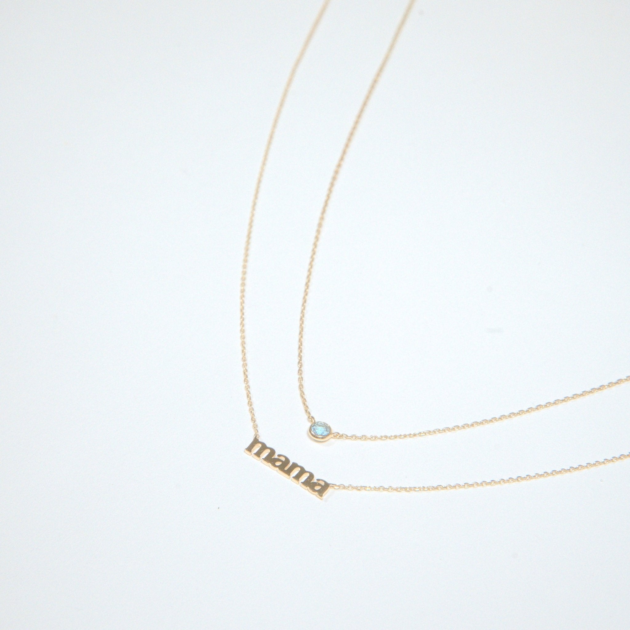 14K Solid Yellow Gold Aquamarine Pendant Necklace - Elegant Bezel Setting for Women, Perfect for Weddings, Anniversaries & Special Occasions