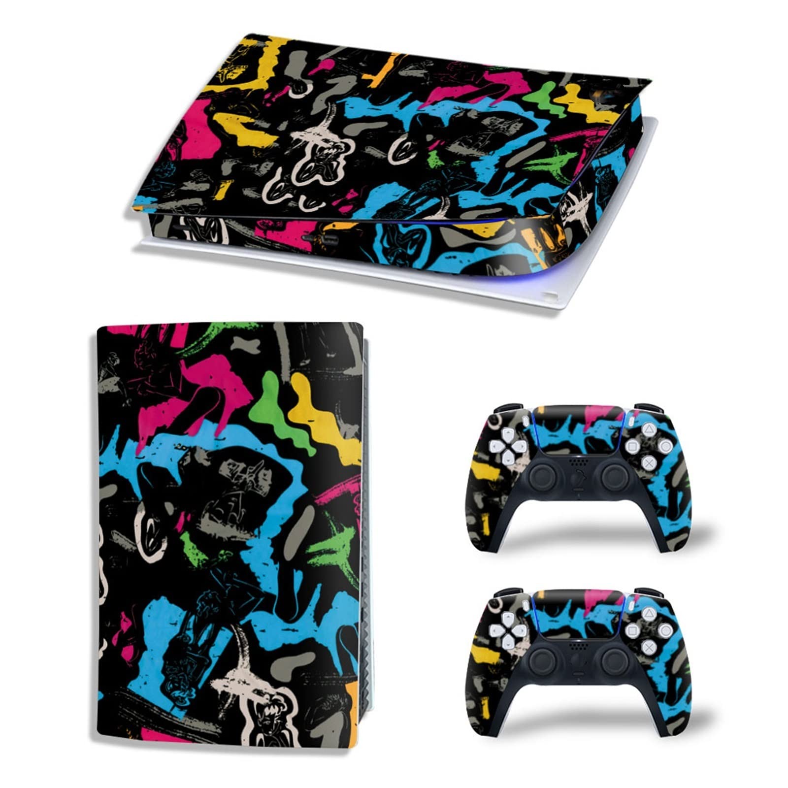 Anime Vinyl Skin Decal for PS5 Digital Edition - Scratch-Resistant Protective Cover for 2 Controllers - Bubble-Free Application (48643) - Perfect for Gaming Setups & Anime-Themed Rooms