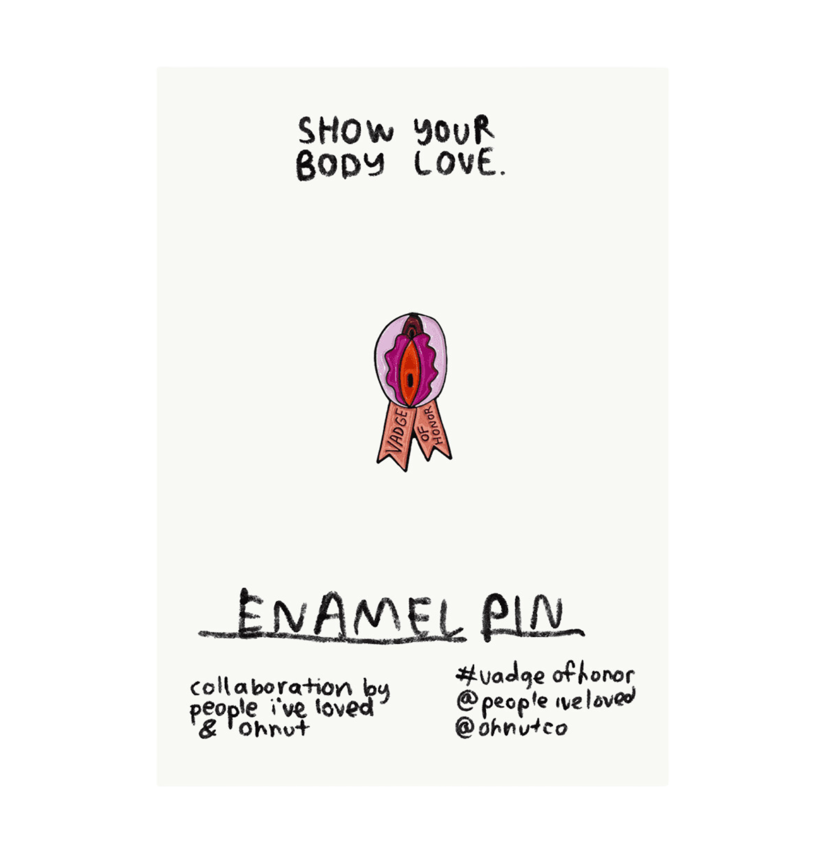 Vadge of Honor Pin - Feminist Badge for Women's Rights & Empowerment - Perfect for Protest Rallies, Pride Events & Activist Gear