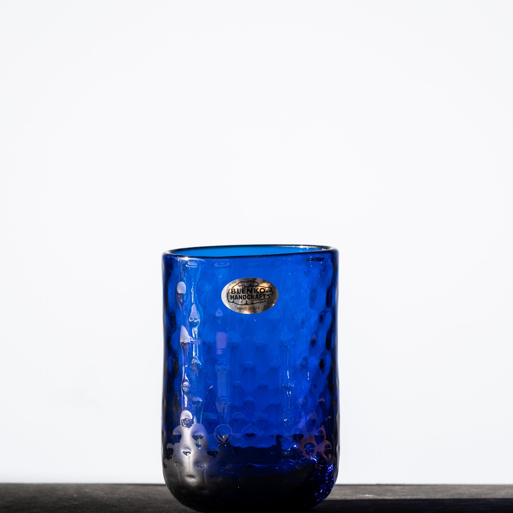 2510S Small Diamond Optic Tumbler - Cobalt Blue Whiskey Glass Set of 4 - Perfect for Cocktails, Bourbon & Scotch - Elegant Barware for Home & Gifts