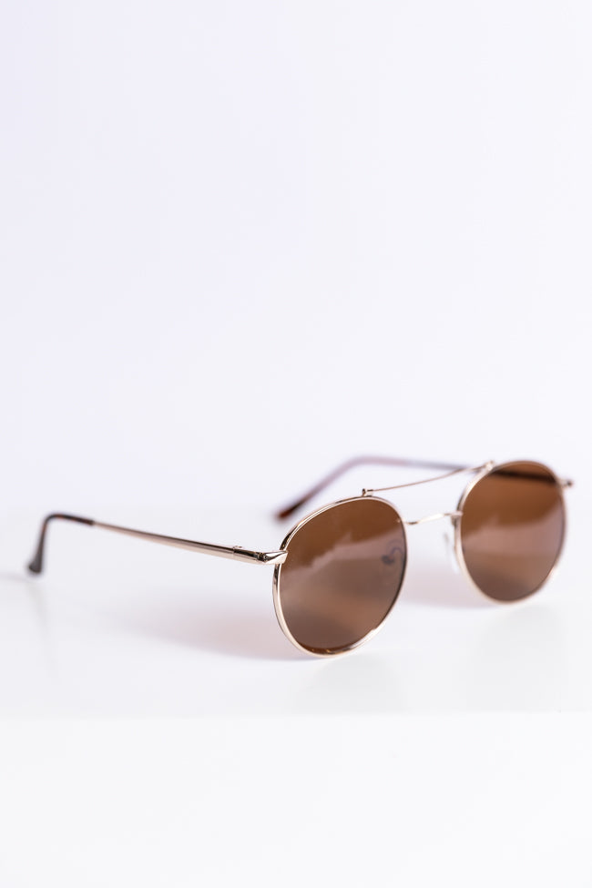 Gold Aviator Sunglasses for Men & Women - Polarized UV Protection - Classic Retro Pilot Style - Perfect for Driving, Travel & Outdoor Activities