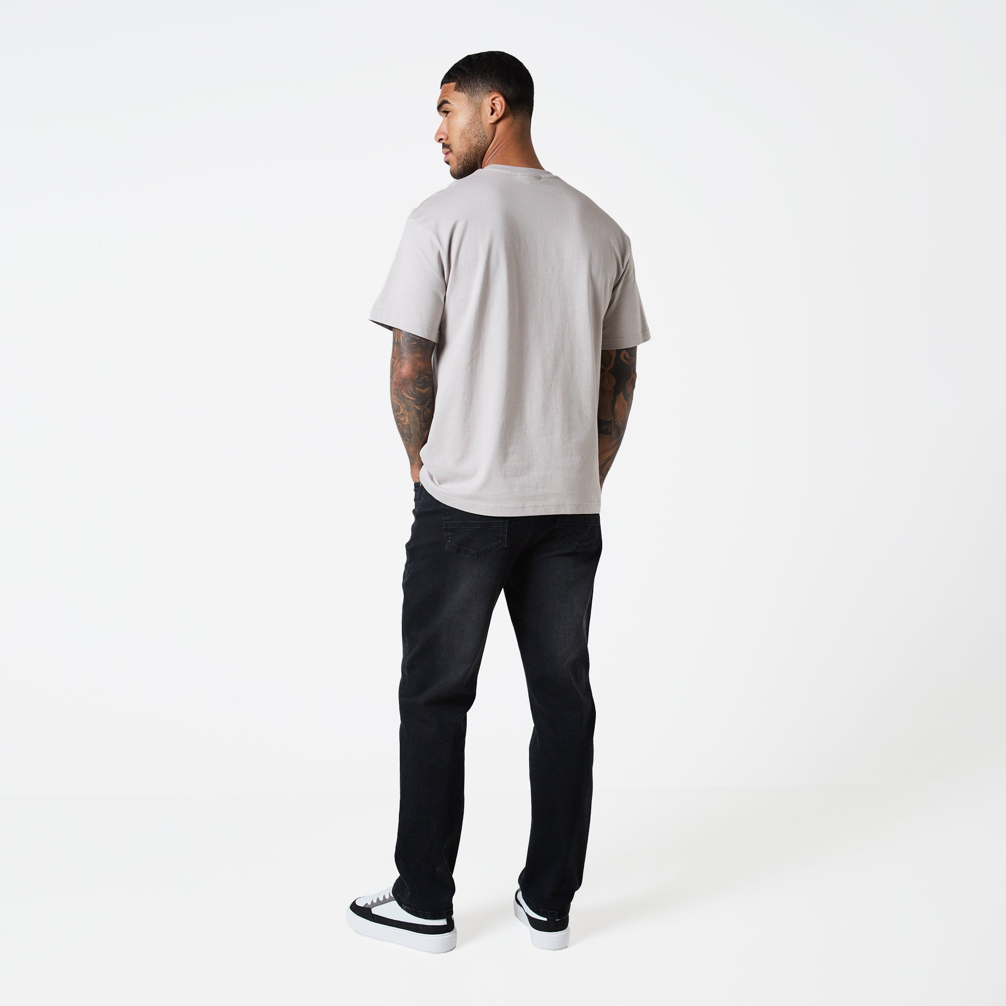 2 Pack Premium Cotton Studio T-Shirts for Men & Women - Black & Stone | Soft & Comfortable for Casual Wear, Workouts & Everyday Use