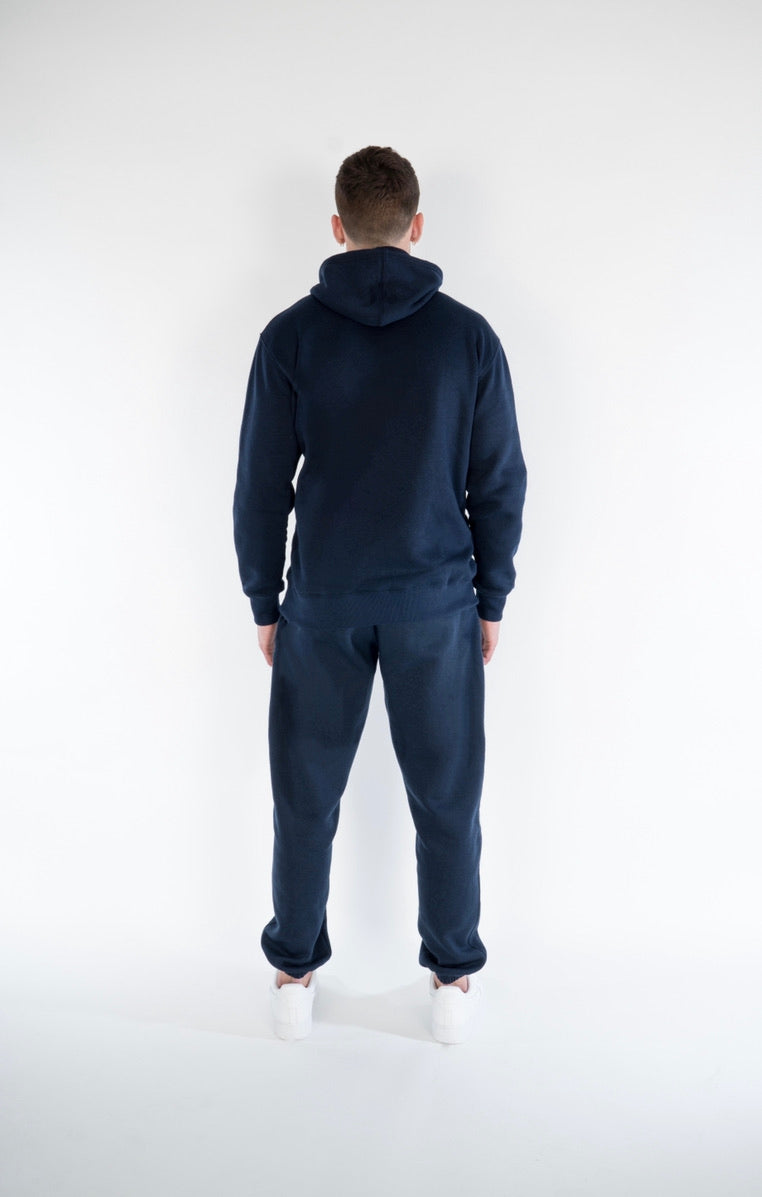 Cerus Navy Legacy Pullover Hoodie for Men - Premium Cotton Blend Fleece Sweatshirt | Casual Wear, Gym, Outdoor Activities