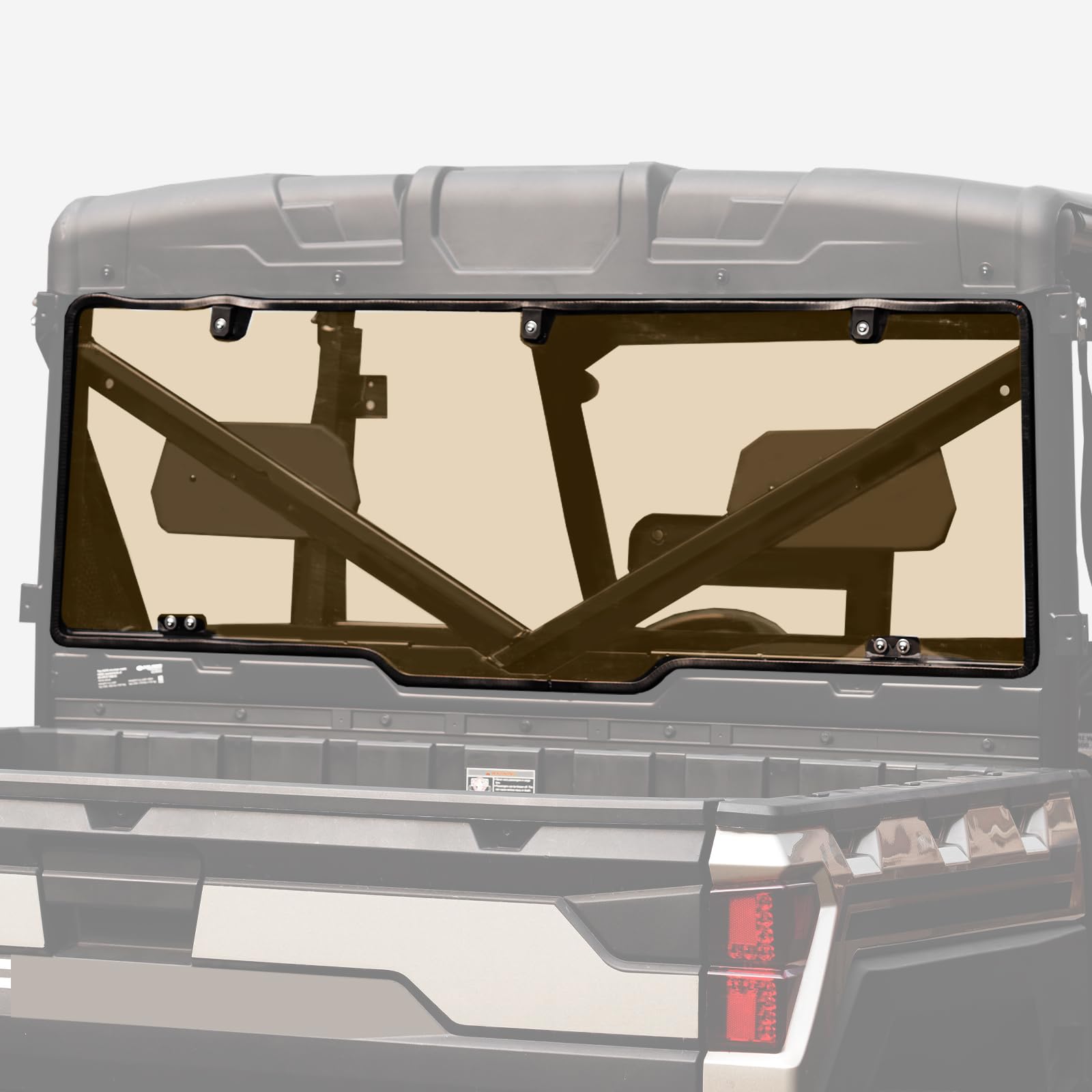Tinted Rear Window for 2017-2025 Polaris Ranger XP 1000 & Crew | UTV PRO Dark Back Windshield Accessories | Perfect for Off-Roading, Hunting & Farm Work