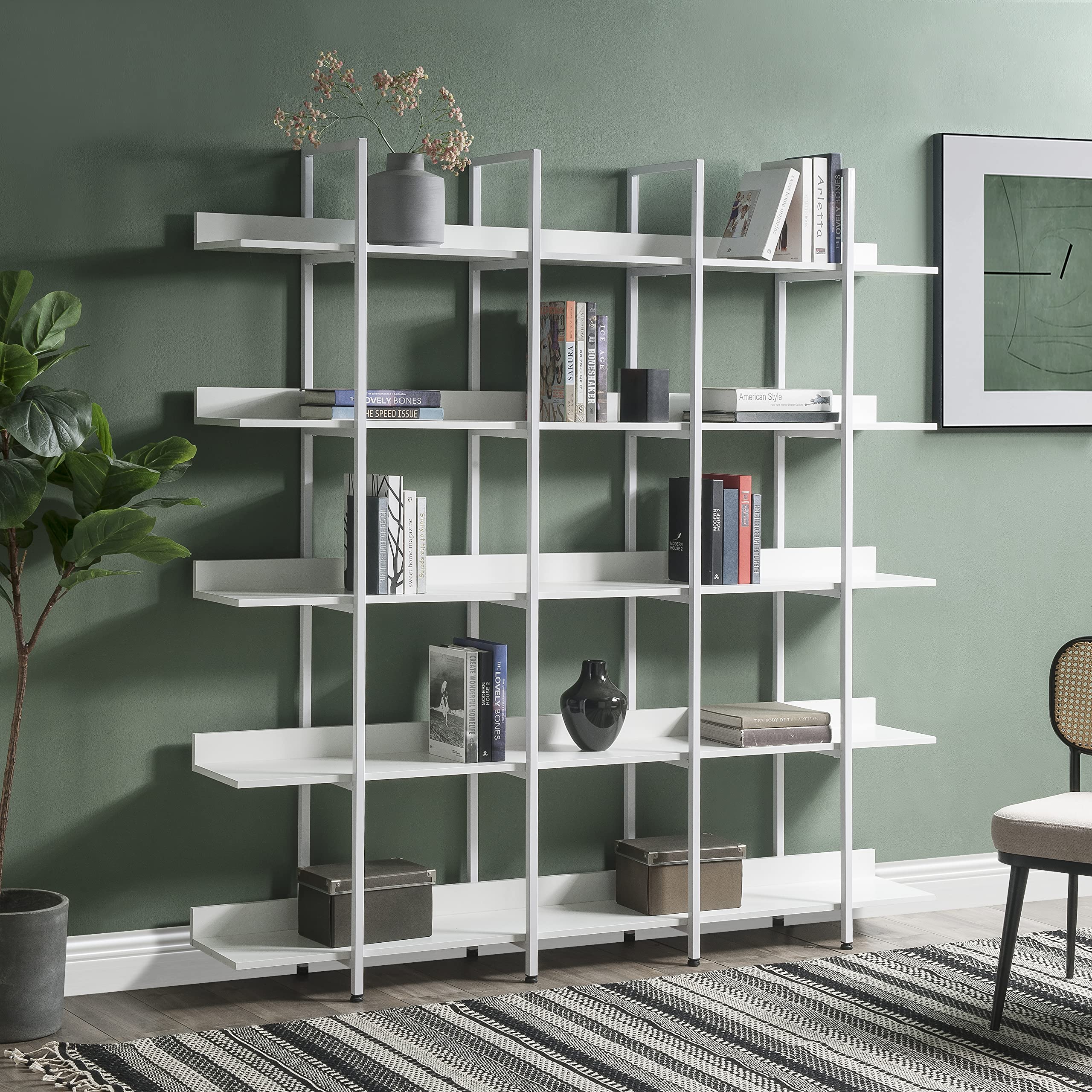 Polibi 5-Tier Industrial Bookshelf - 70.87