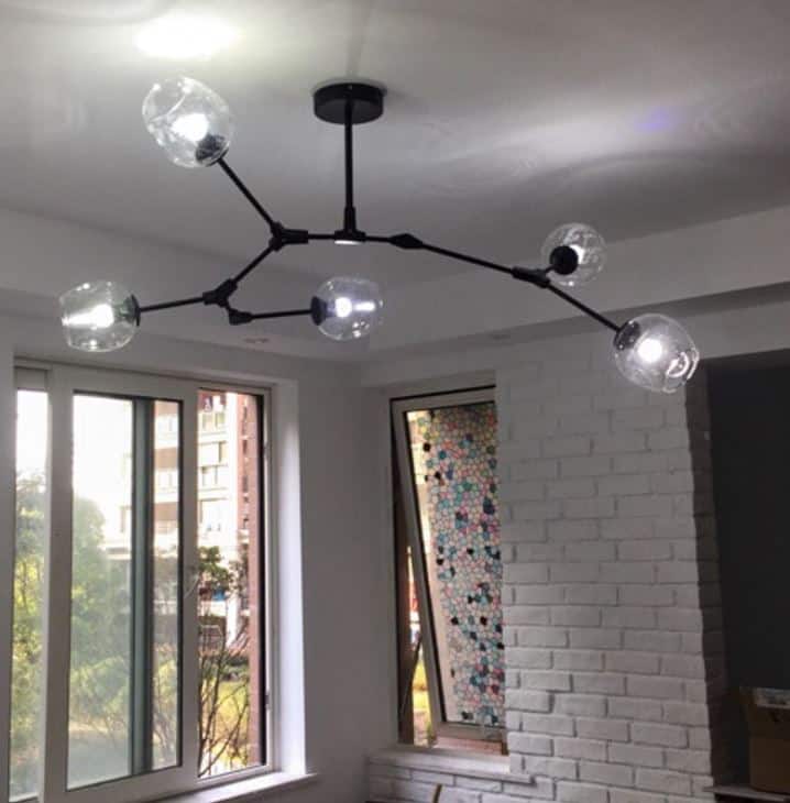 Roluudo Modern Molecular Atomic Hanging Light Fixture - Industrial Style Ceiling Pendant for Dining Room, Kitchen, Living Room & Bedroom Lighting Decor