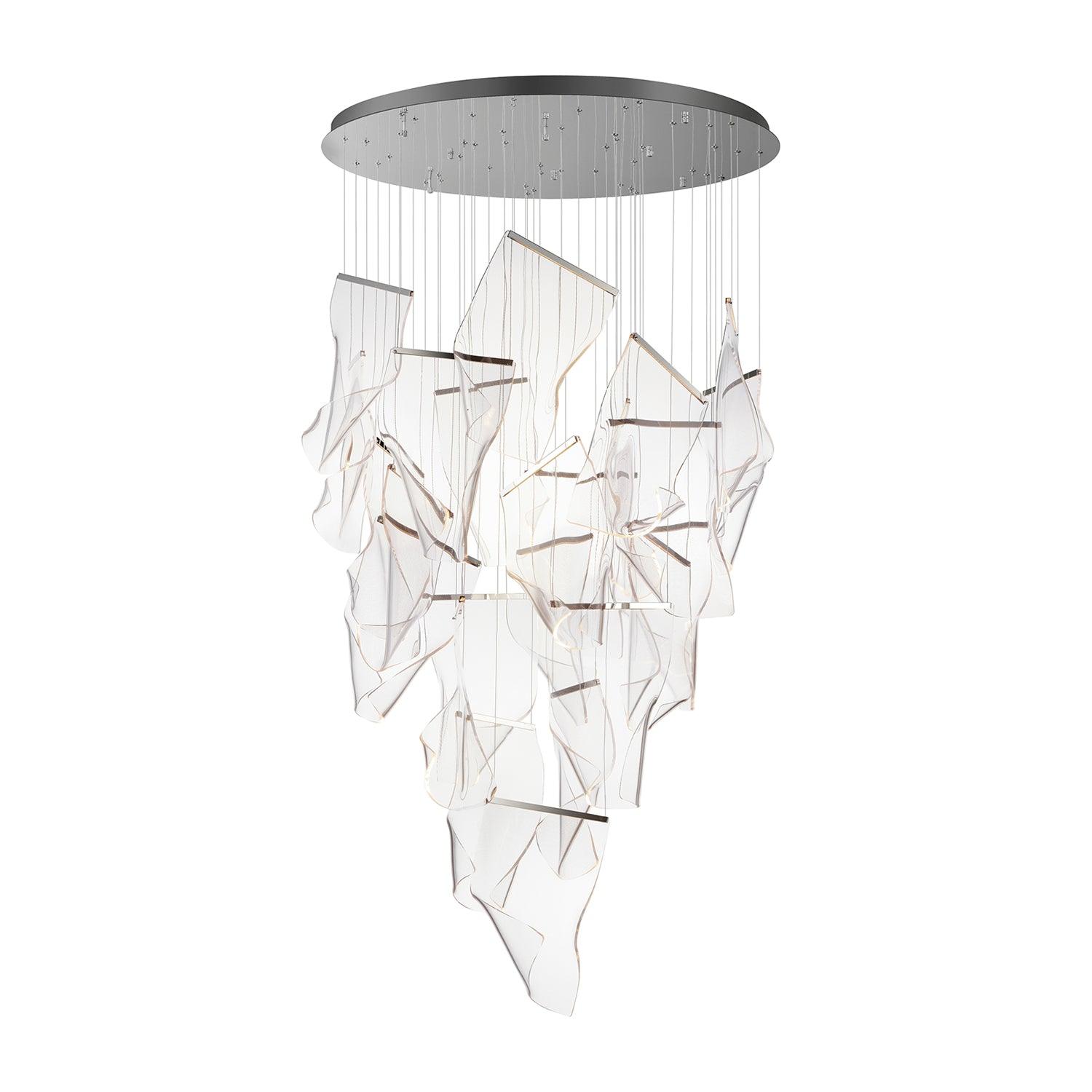 Modern Acrylic LED Chandelier - Energy Efficient Crystal Ceiling Light Fixture for Dining Room, Bedroom & Living Room Decor
