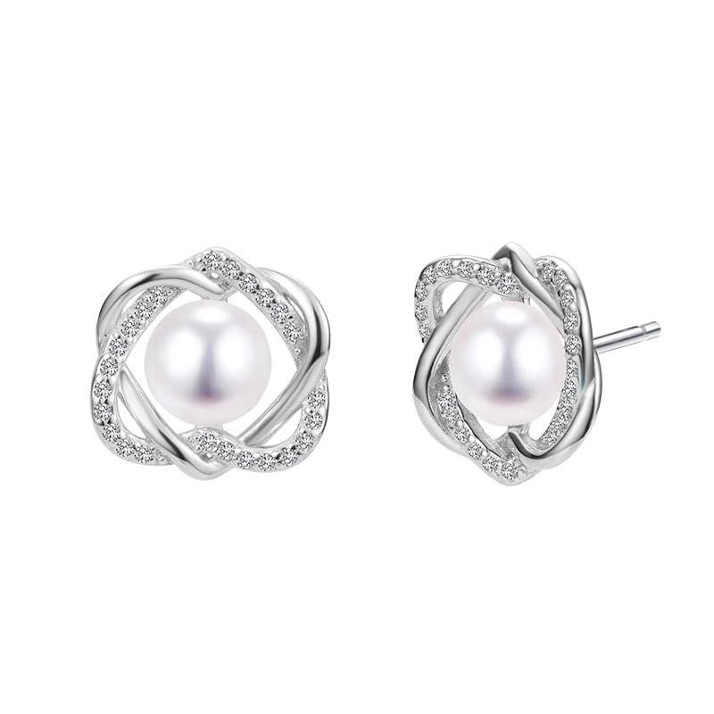 Elegant Pearl Earrings for Women - Perfect Jewelry Gift for Wife, Girlfriend, Mom | Birthday, Anniversary, Christmas, Valentine's Day & Mother's Day Presents | Ideal for Date Nights, Weddings & Special Occasions