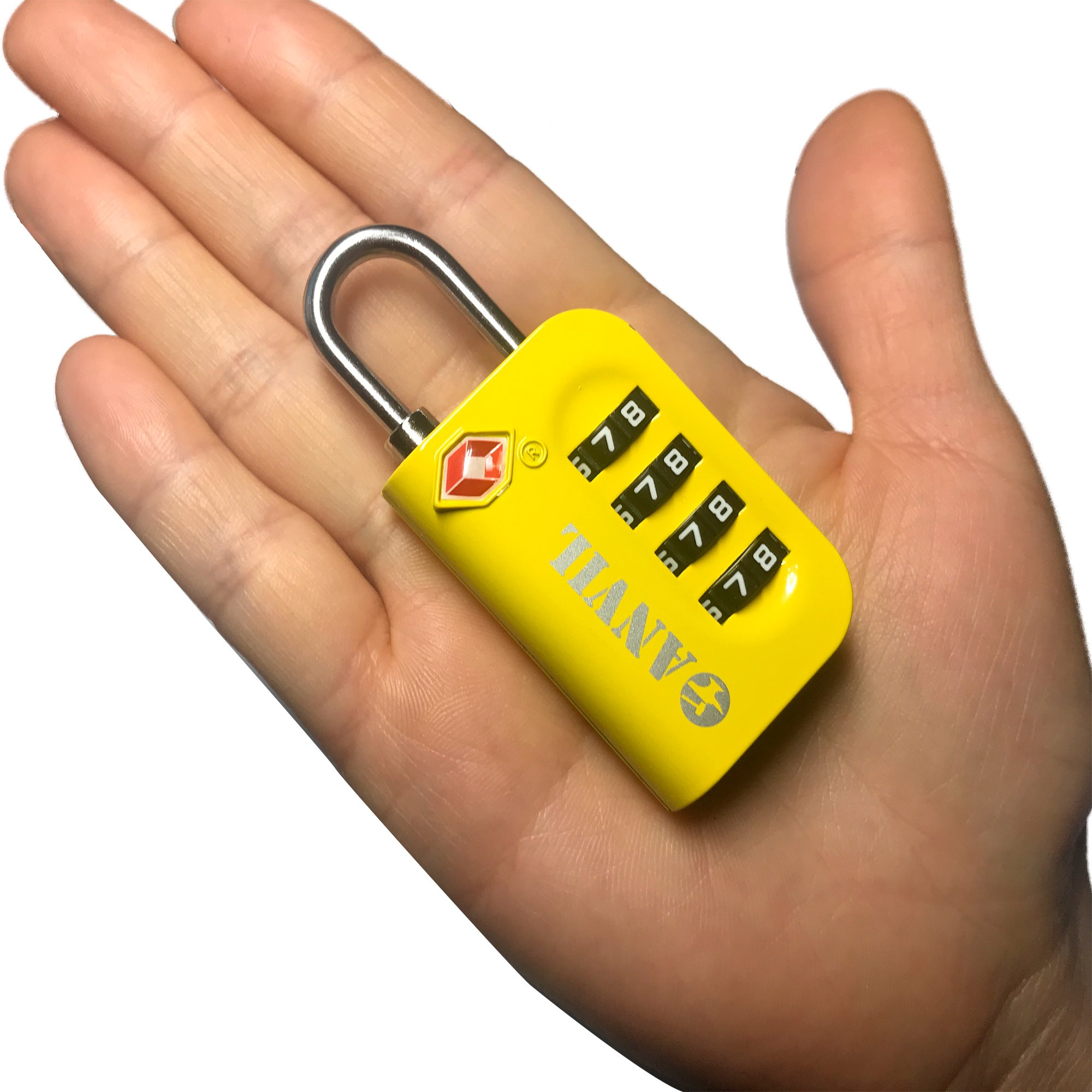 ANVIL TSA Approved Luggage Lock - 4 Digit Combination Lock with 10,000 Security Codes, Easy-Read Dial Window for Suitcases, Backpacks & Travel Bags | Secure Your Belongings During Air Travel, Gym Visits & School Use