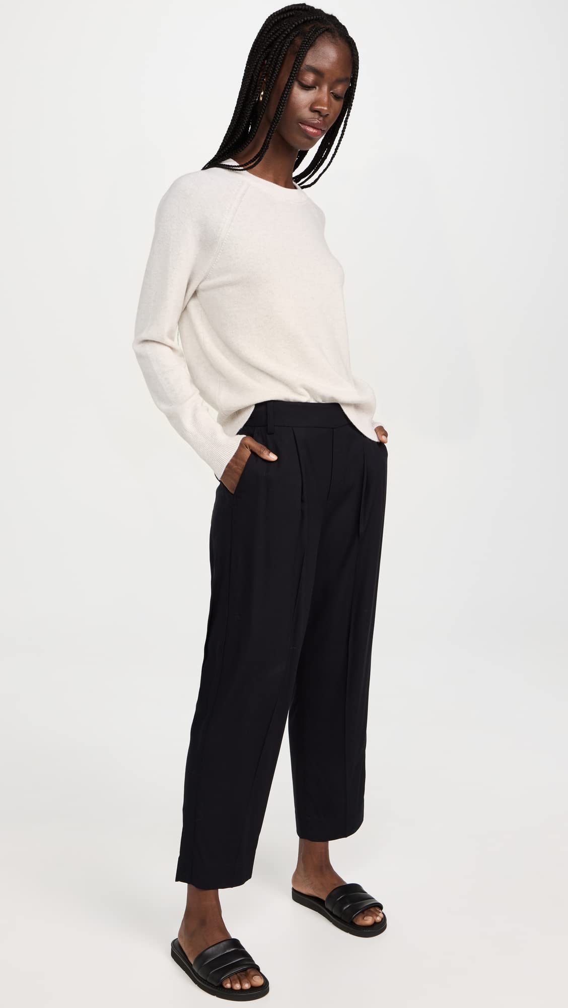 Vince Women's Long Sleeve Sweater - Soft Cashmere Blend Knit Pullover for Fall & Winter | Office Wear, Casual Outfits, Date Night & Holiday Style