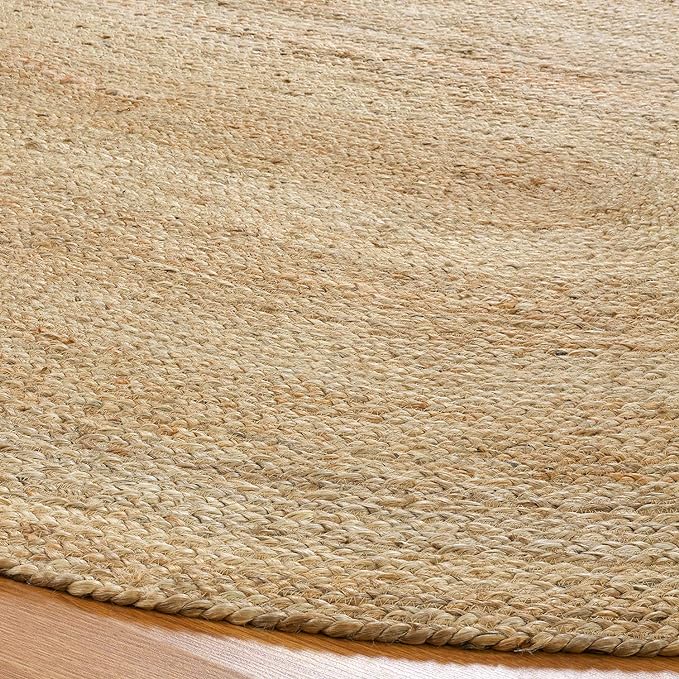 Braided Jute Reversible Handwoven Rug - Natural Fiber Indoor/Outdoor Area Rug for Living Room, Bedroom, Patio & Deck - Eco-Friendly Home Decor
