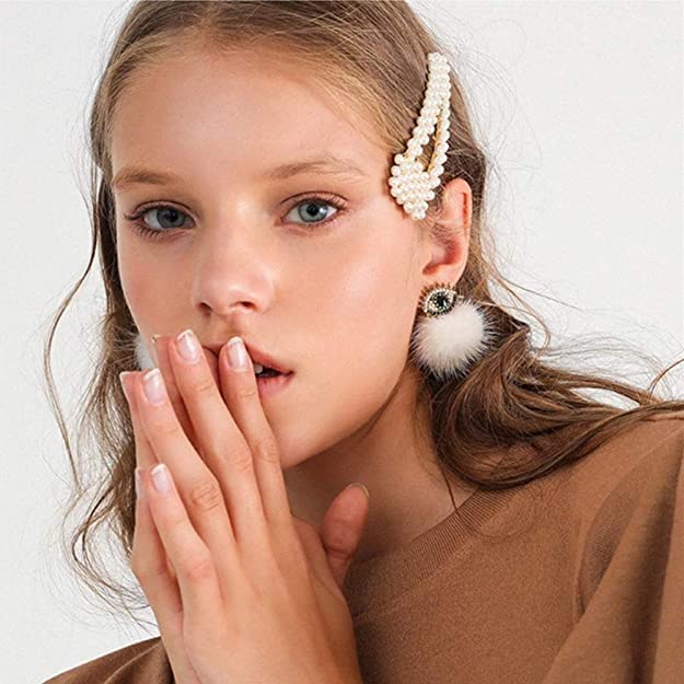 SUNBIRD Pearl Hair Clips Set - 12pcs Acrylic Resin Decorative Bobby Pins, Barrettes & Hairpins for Women & Girls - Elegant Hair Accessories for Weddings, Parties & Everyday Wear