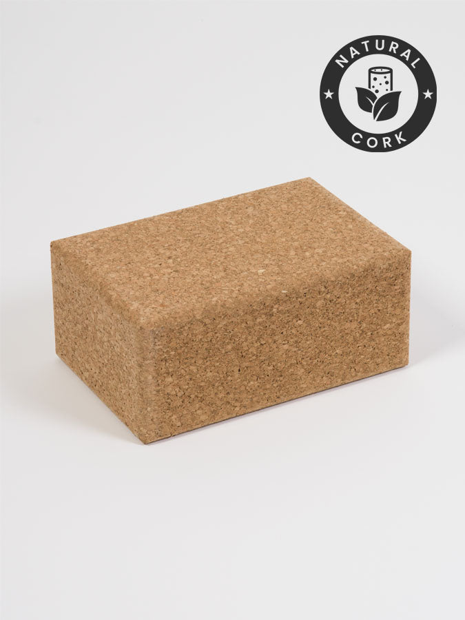 Premium Large Cork Yoga Brick for Yoga & Pilates - Eco-Friendly, Non-Slip Yoga Block for Home & Studio Workouts - Ideal for Yoga Poses, Stretching & Strength Training