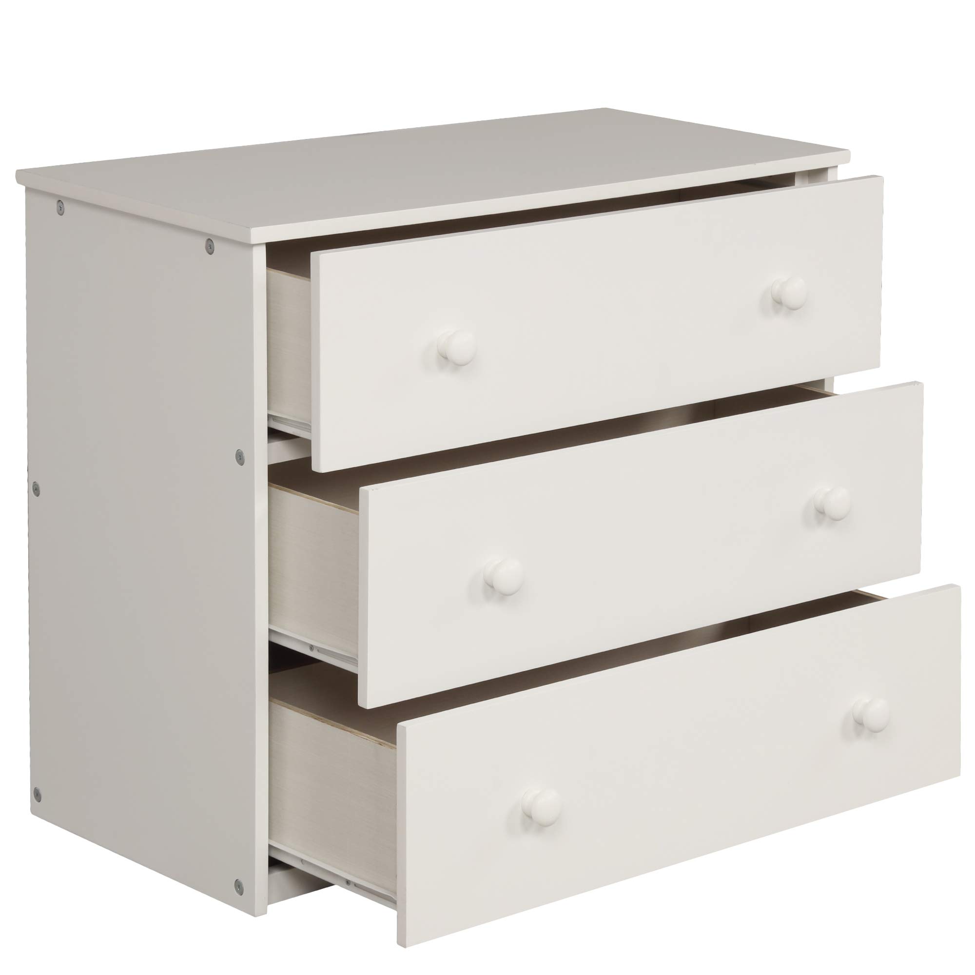 Twin Size Loft Bed with Desk and Cabinet - Low Study Loft Bed Frame with Rolling Portable Desk - Space-Saving Kids and Teens Loft Bed (White) - Perfect for Small Bedrooms, Dorm Rooms, and Home Offices