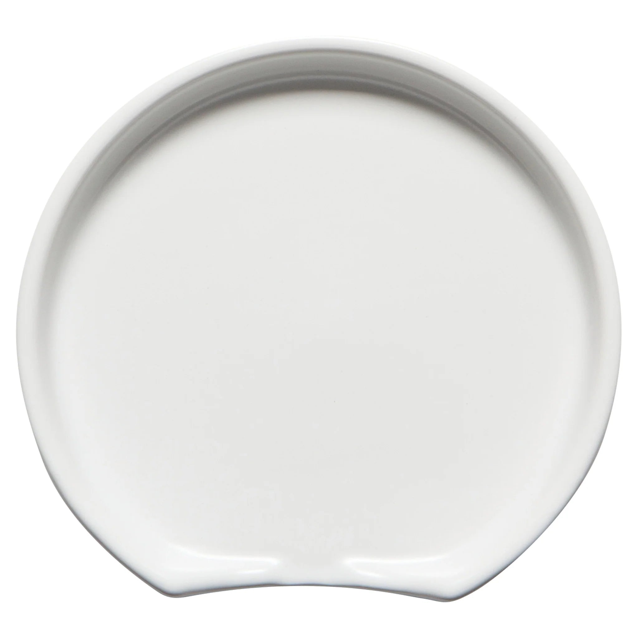 Now Designs Matte White Stoneware Spoon Rest - Elegant Ceramic Kitchen Utensil Holder for Cooking, Serving & Dining Decor