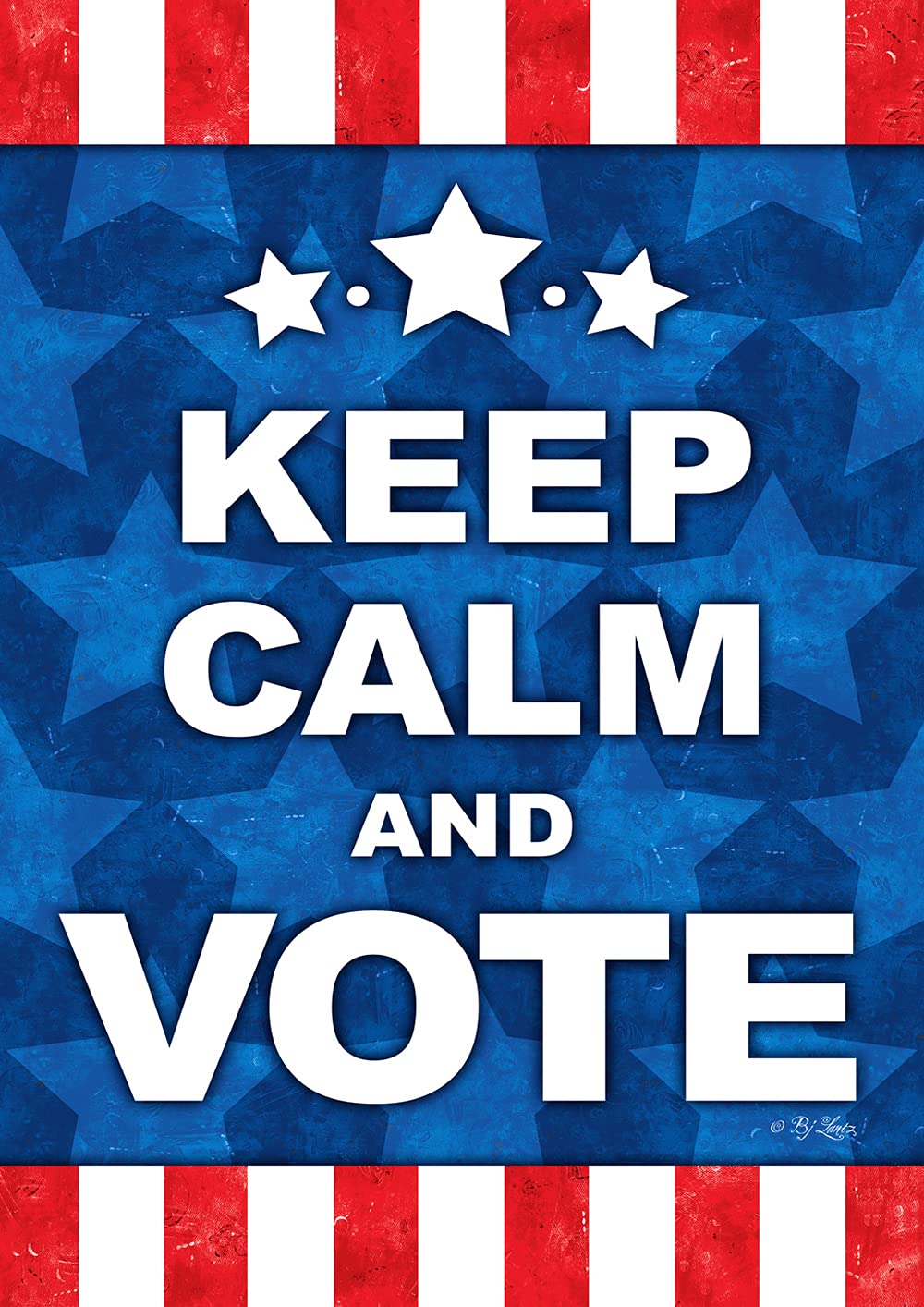 Keep Calm and Vote Double Sided 12x18 Inch Political Garden Flag - Patriotic Outdoor Yard Decoration for House, Lawn & Elections | Toland Home Garden 1110765 | Perfect for Campaigns, Voting Season & American Pride Displays