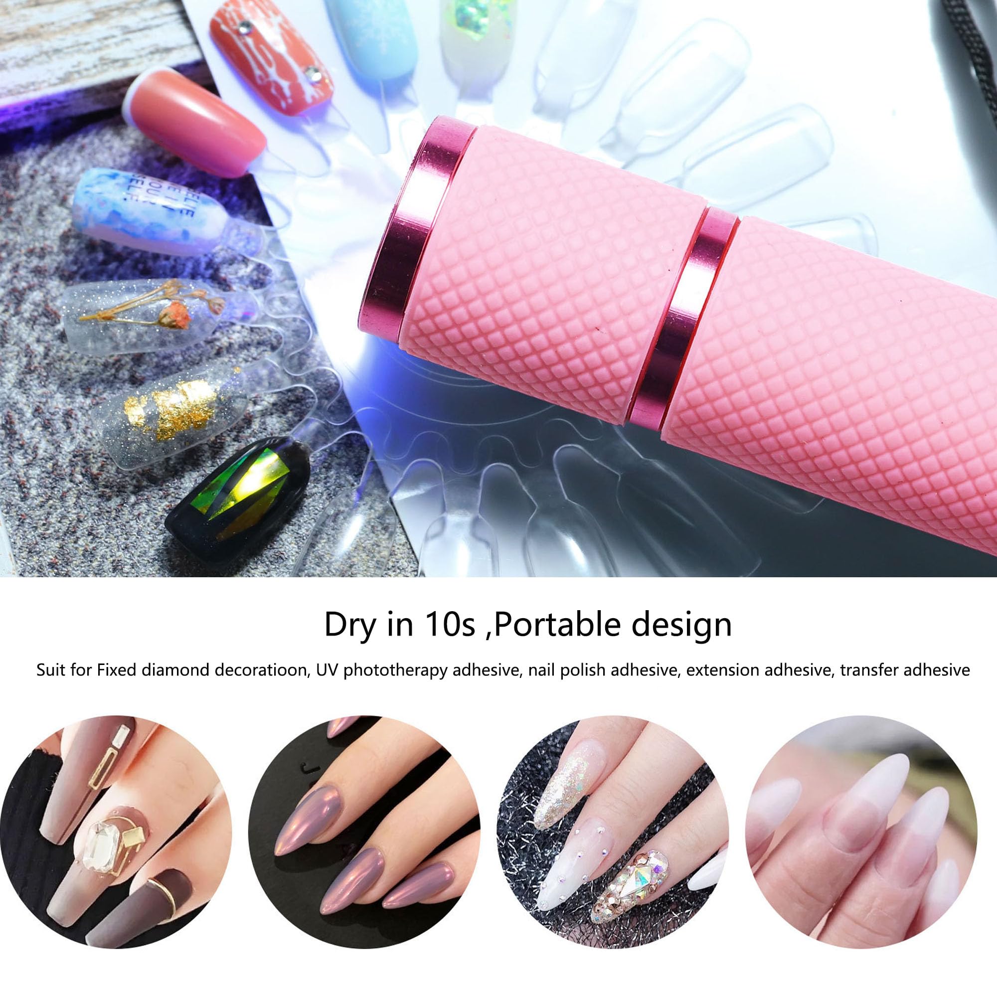 15-in-1 French Tip Nail Stamp Kit with Stamping Plate, Nail Art Stamper, Scraper & UV Lamp | DIY French Manicure & Nail Art Design for Home Salon & Professional Use