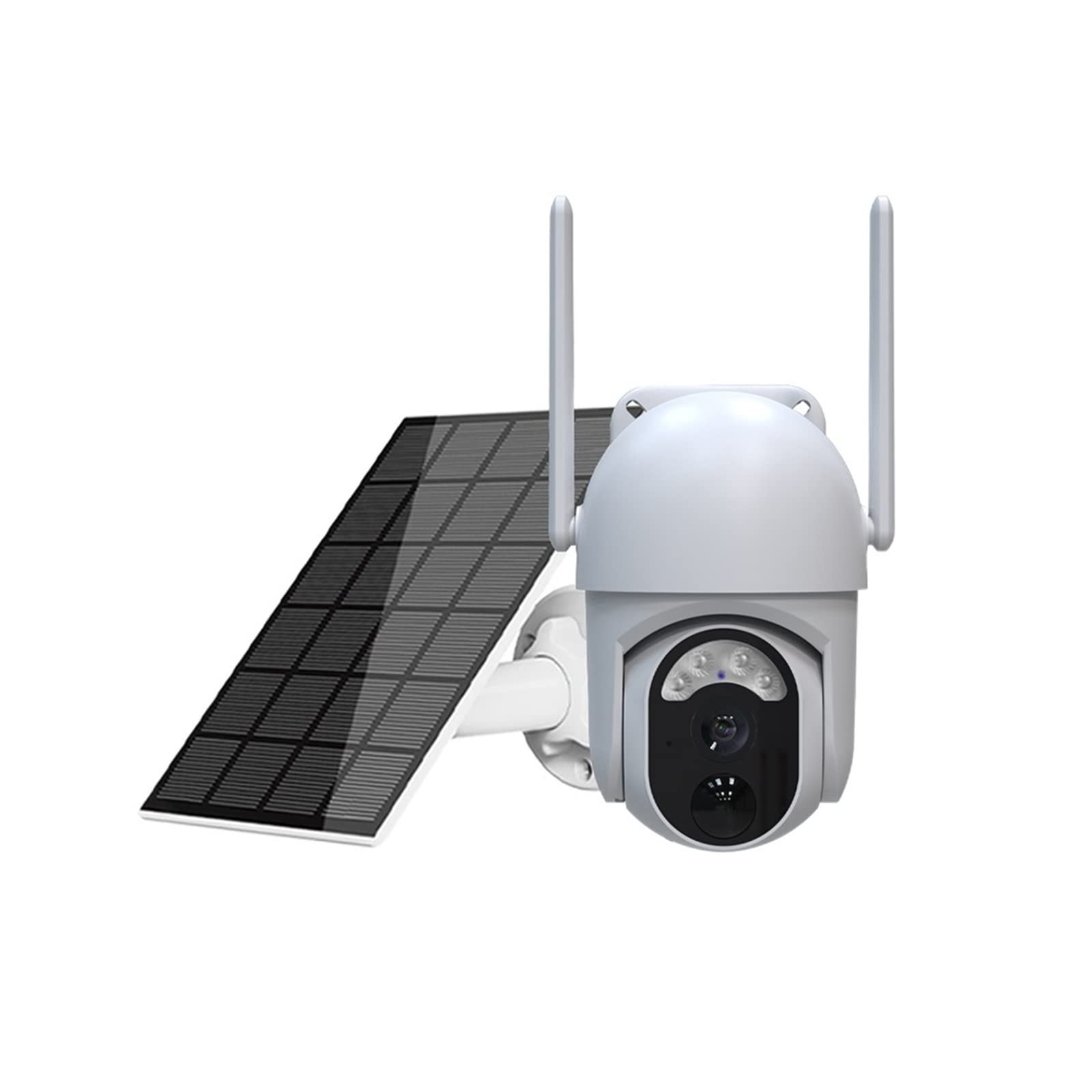 SilteD 3MP Solar Security Camera Outdoor - WiFi Battery Powered PTZ Surveillance with PIR Motion Detection, Spotlight, Color Night Vision & Siren (64GB Storage) - Ideal for Home, Garage, Yard & Business Security Monitoring