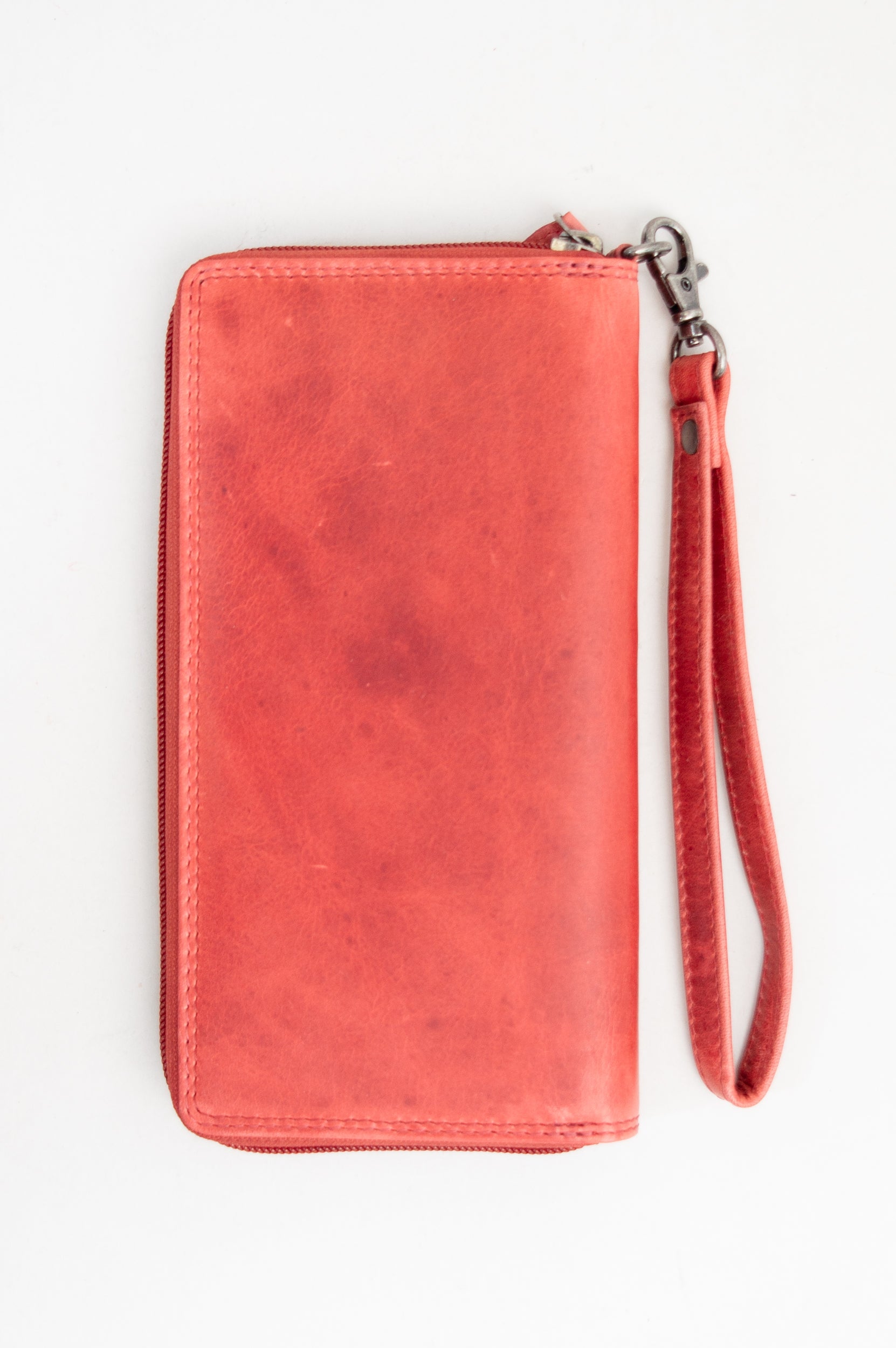 Adrian Klis 195 Genuine Buffalo Leather Wallet for Men - Red, Slim Bifold RFID Blocking - Perfect for Everyday Carry & Travel