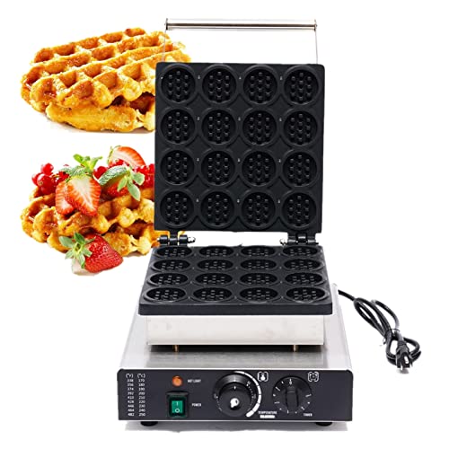 1750W 16Pcs Round-shaped Waffles