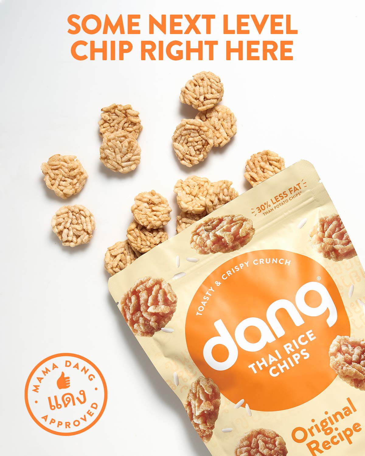 Gluten Free Thai Rice Chips - Healthy Snacks, Soy & Preservative Free - Perfect for Travel & Parties