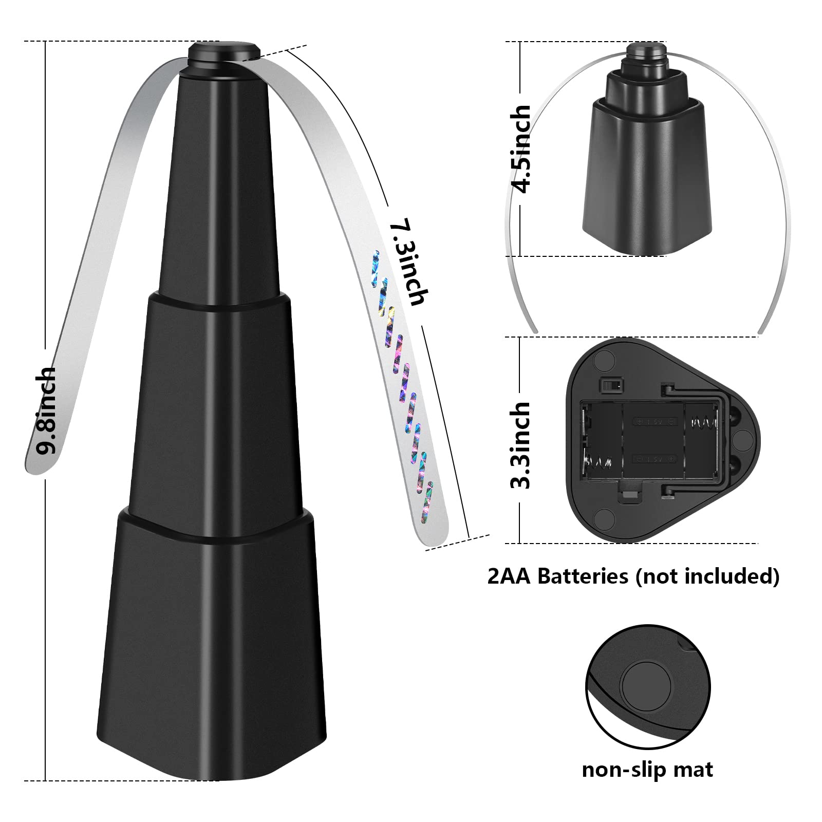 6 Pack Black Portable Fly Repellent Fan for Indoor & Outdoor Use - Keep Flies Away from Food at Parties, BBQs, Picnics, Home & Travel | Easy to Use Table Fan for Dining, Camping & Outdoor Events