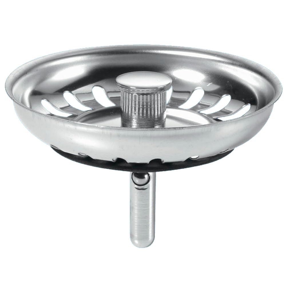 Premium Stainless Steel Kitchen Sink Strainer Plug - BWSTSS-TOP - Durable Drain Filter for Food Scraps & Debris - Perfect for Home Kitchen, RV, Camper & Outdoor Use