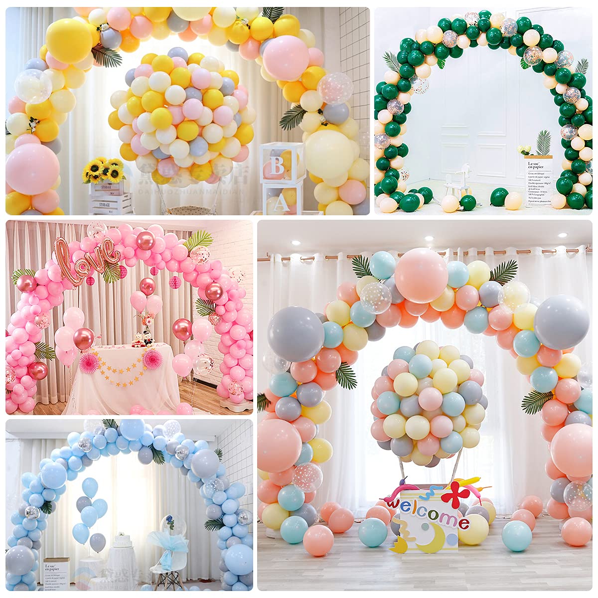 Balloon Arch Kit with Pump, Stand, Balloons & Clips - Complete Party Decor Set for Weddings, Birthdays, Graduations | DIY Backdrop for Baby Showers, Bridal Showers & Home Decorations