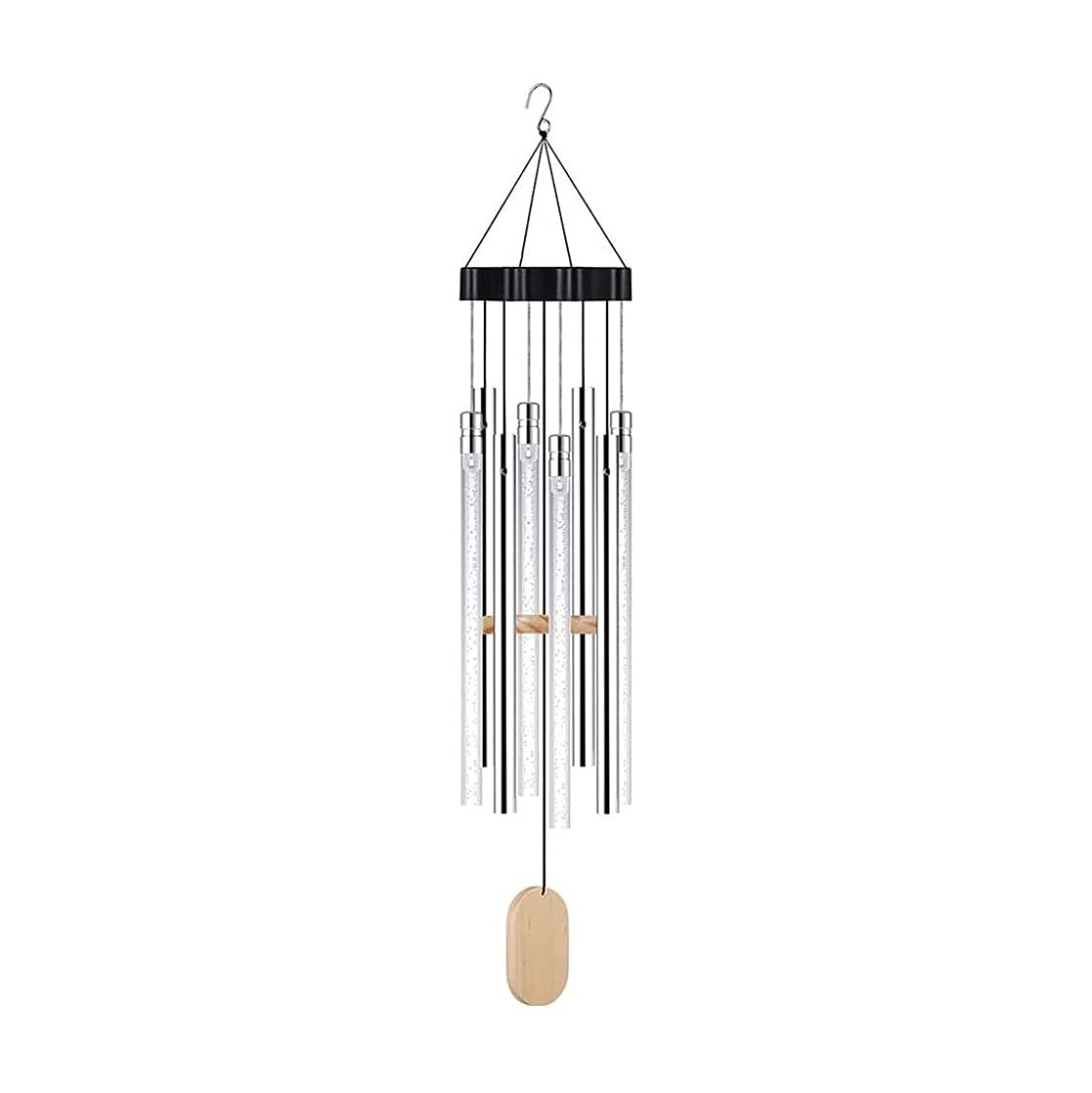 Solar Powered LED Wind Chimes for Outdoor Garden Decor - Colorful Waterproof Bubble Column Hanging Lights with Wind Chime Sounds | Perfect for Patio, Yard, Porch & Backyard Ambiance
