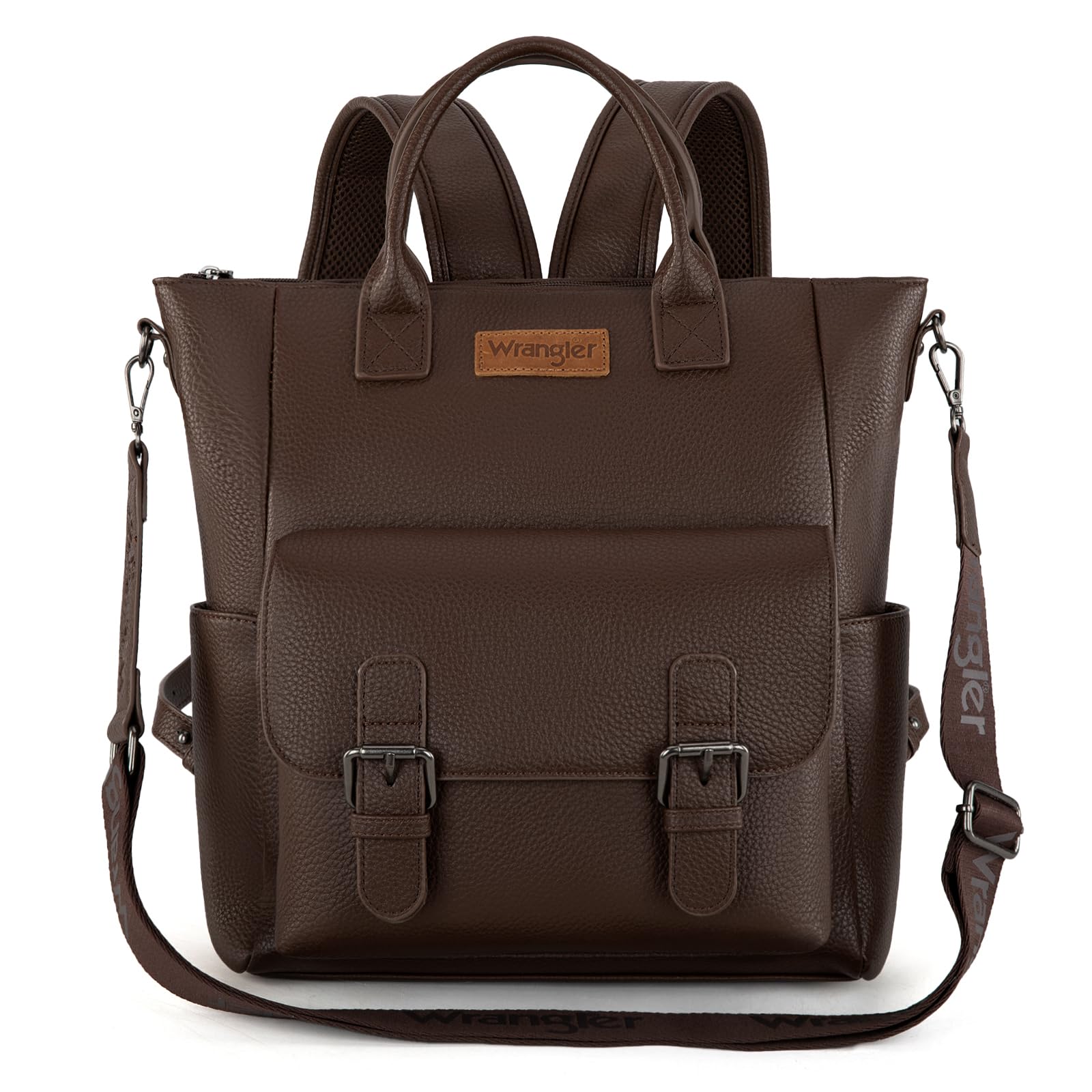 Montana West Wrangler Women's Vegan Leather Purse Backpack - Convertible Crossbody Shoulder Strap for Travel, Work & Everyday Use | Durable & Stylish Handbag for Commuting, Shopping & Outdoor Activities