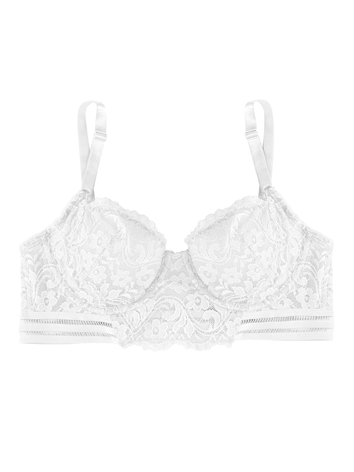 Smart & Sexy Women's Signature Lace Unlined Balconette Bra - Comfortable Everyday Wear for Work & Date Nights