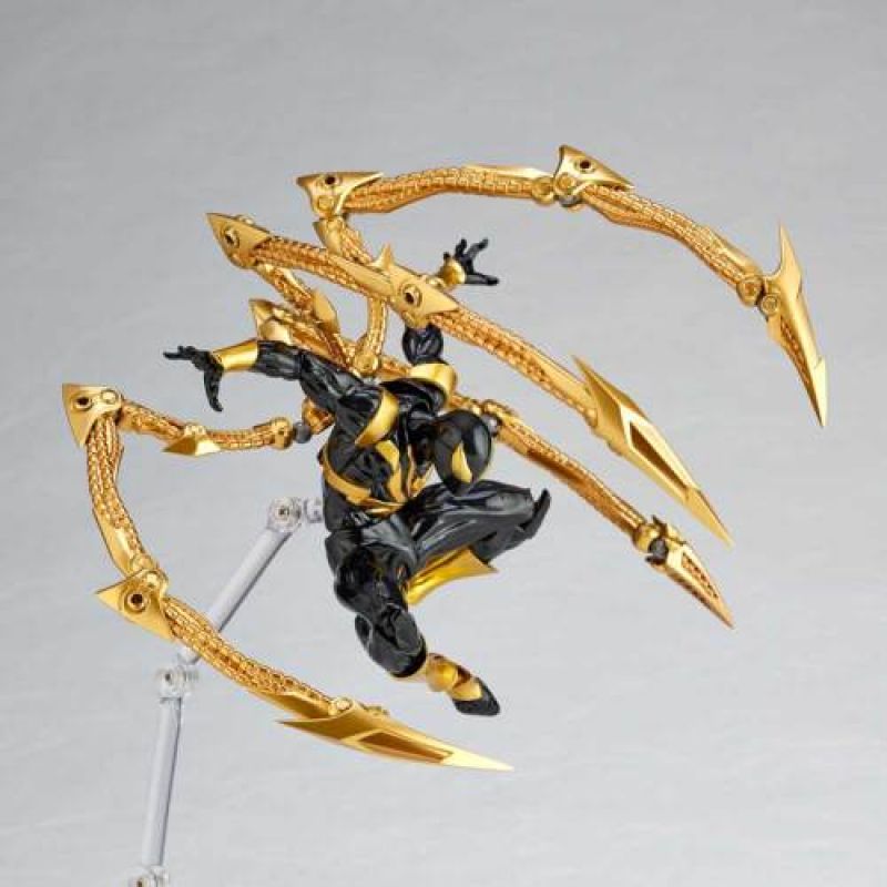 Amazing Yamaguchi Revoltech No. 023EX Iron Spider Black Version - Limited Edition Marvel Action Figure for Collectors | Perfect for Display, Photography & Comic Book Enthusiasts