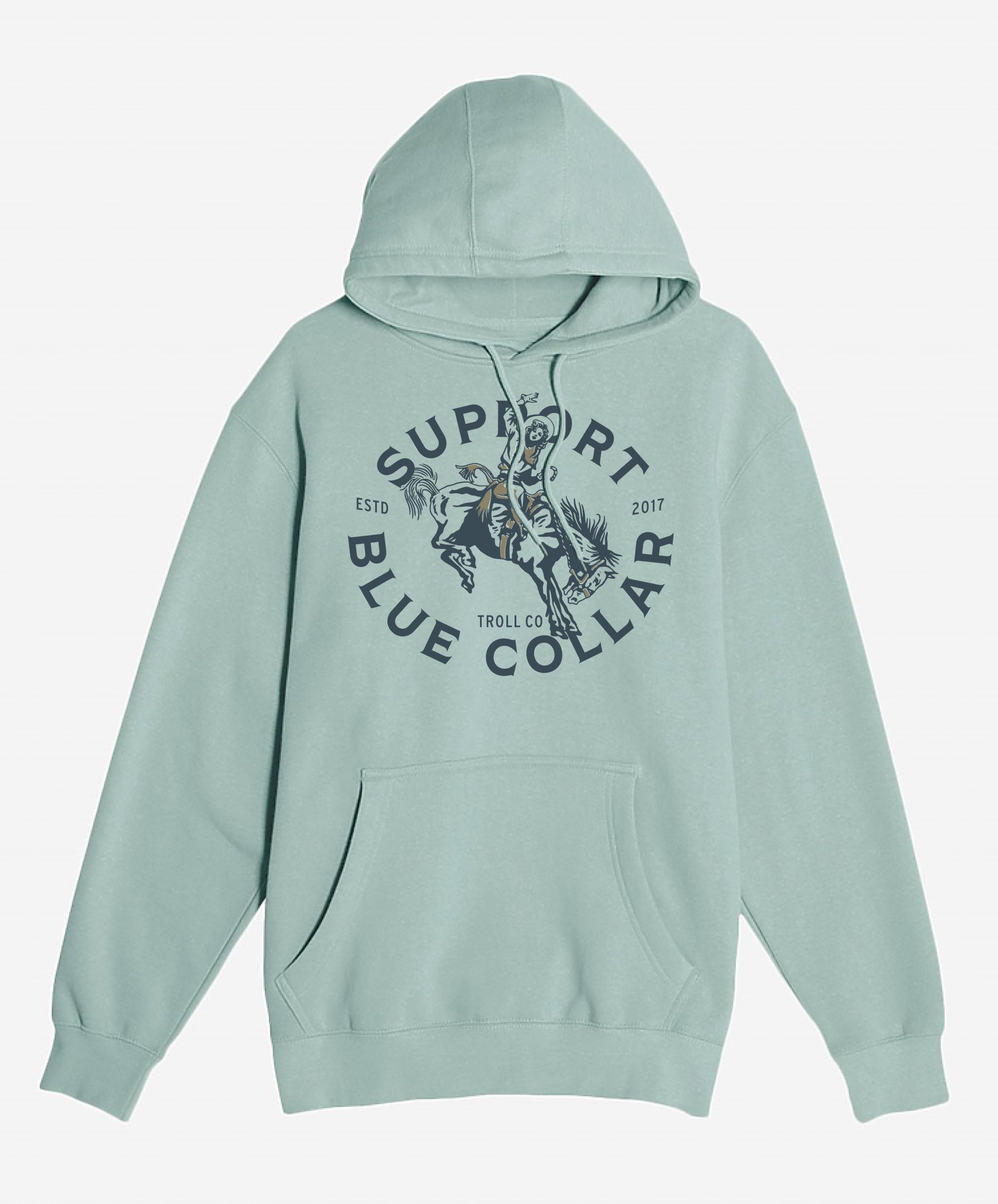 Women's SBC Rodeo Hoodie - Soft Fleece Pullover with Kangaroo Pocket, Sea Foam Green | Perfect for Casual Wear, Rodeo Events & Outdoor Activities