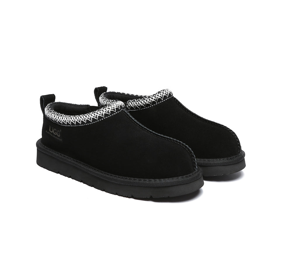 Australian Shepherd UGG Slippers - Genuine Sheepskin Wool Ankle Boots for Women & Men - Cozy Indoor/Outdoor House Shoes for Winter Comfort
