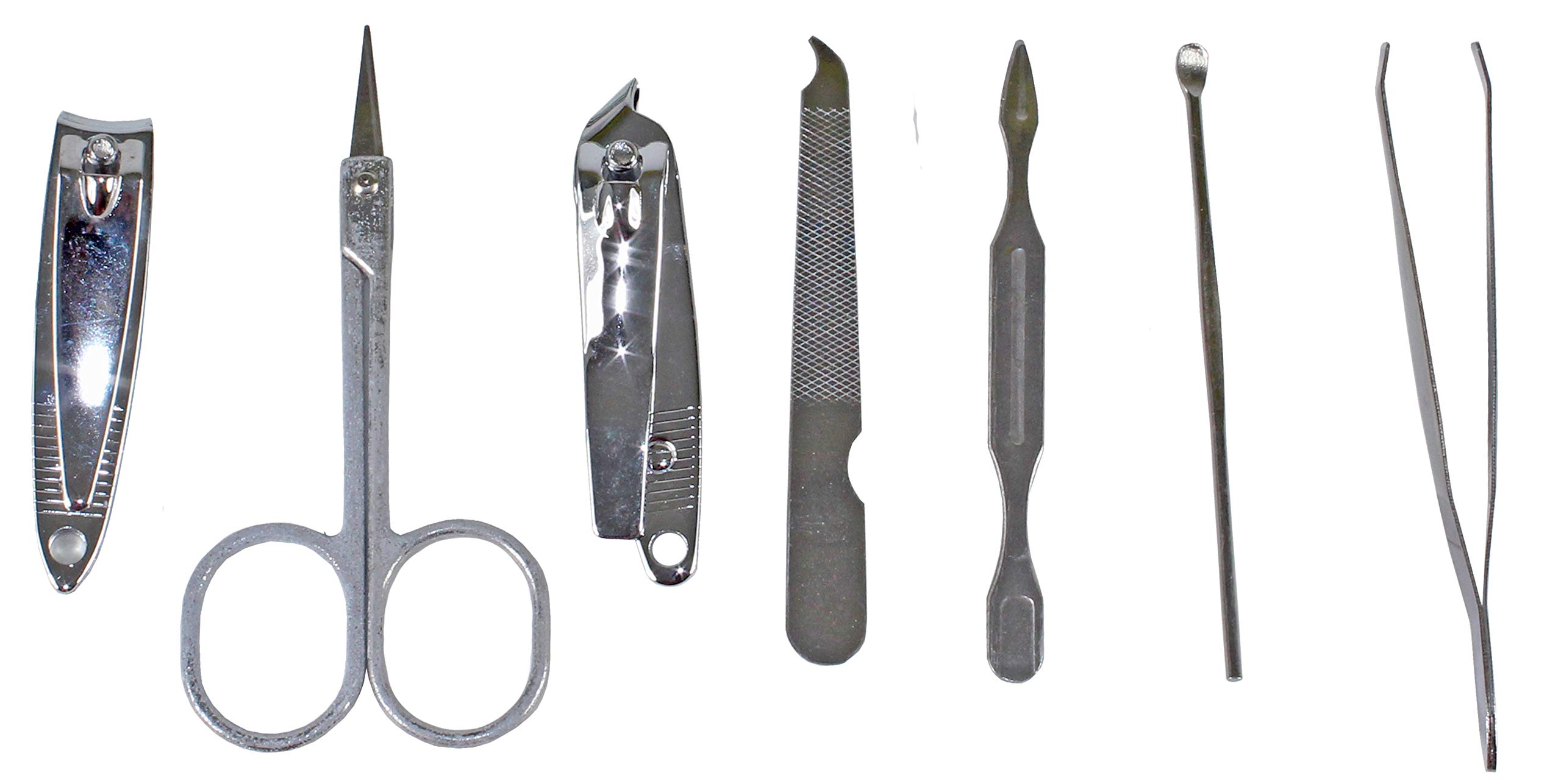 7 in 1 Professional Manicure Pedicure Kit - Nail Clippers, Scissors, Cleaning Knife, Blackhead & Acne Removal Tools with Travel Case - Perfect for Home, Salon & Travel Grooming Essentials