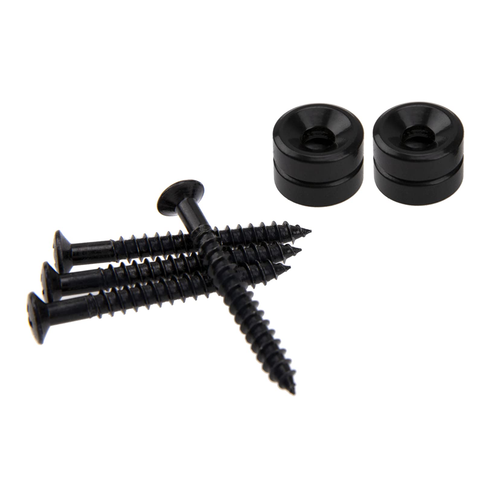8Pcs Yootones Guitar Neck Joint Bushings Ferrules & Bolts - Compatible with Electric & Bass Guitars (Black) - Perfect for Guitar Repair, Maintenance & DIY Projects