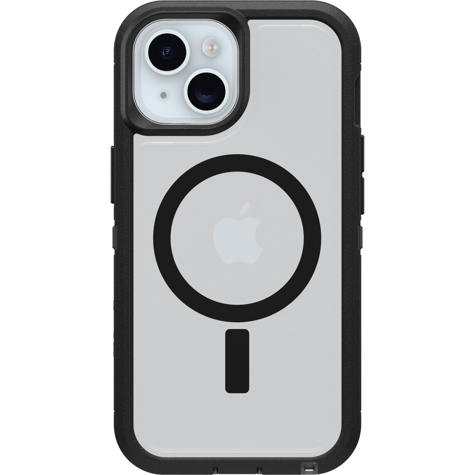 OtterBox Defender Series XT Clear Case for iPhone 16e, 15, 14 & 13 - Dark Side (Black/Clear) | Rugged Protective Cover with MagSafe Compatibility & Lanyard Attachment | Perfect for Outdoor Activities, Travel & Everyday Use