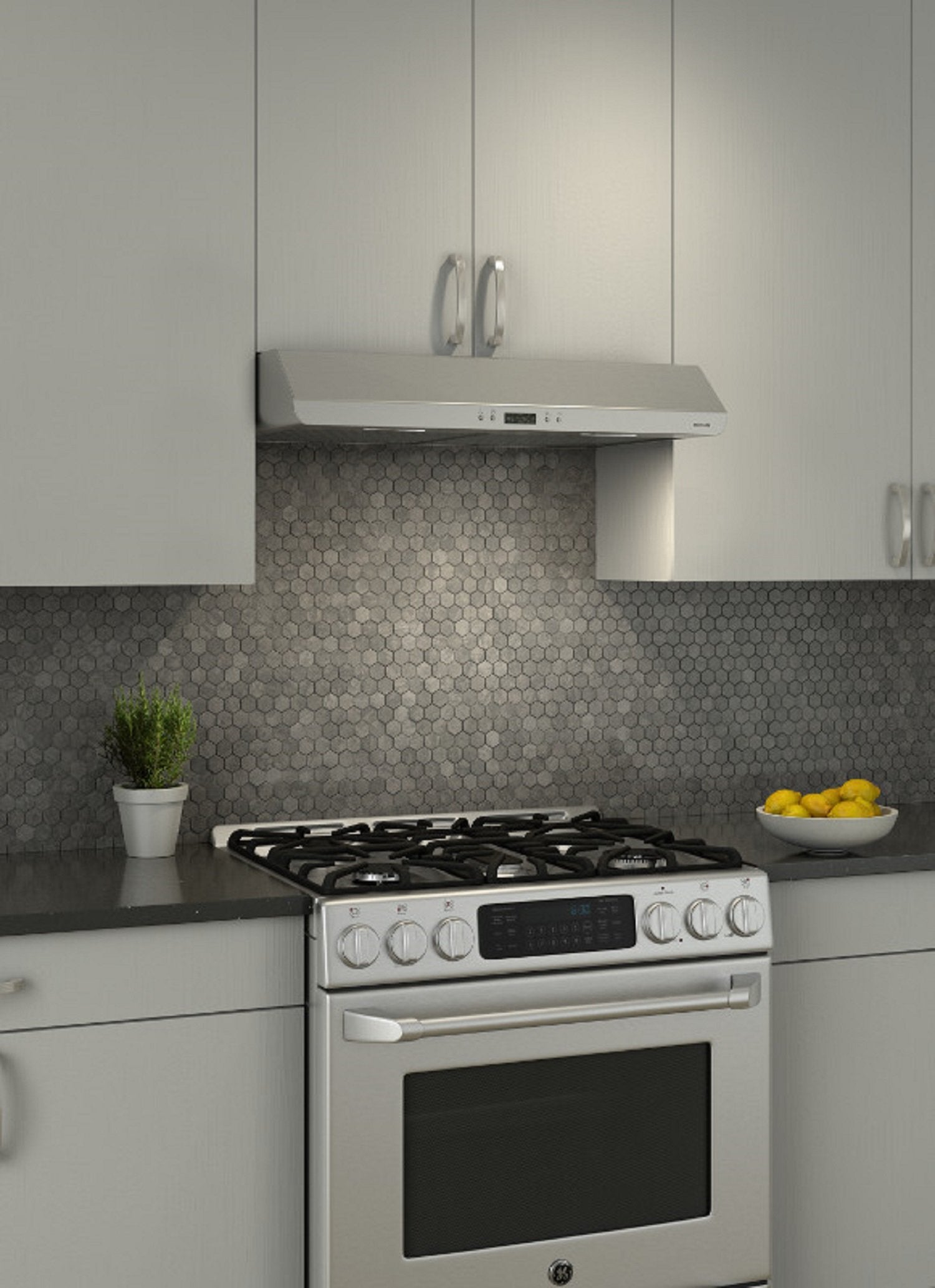 Broan 30-Inch Stainless Steel Under Cabinet Range Hood - 450 CFM Powerful Ventilation for Kitchen, BKDJ130SS - Perfect for Small to Medium Kitchens & Cooking Areas