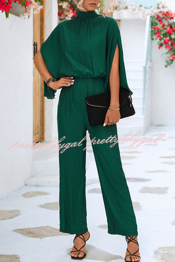 Elegant Solid Color Slit Back Lace Up Hollow Long Sleeve Jumpsuit for Women | Chic Party & Evening Wear | Perfect for Date Night, Cocktail Parties & Special Occasions