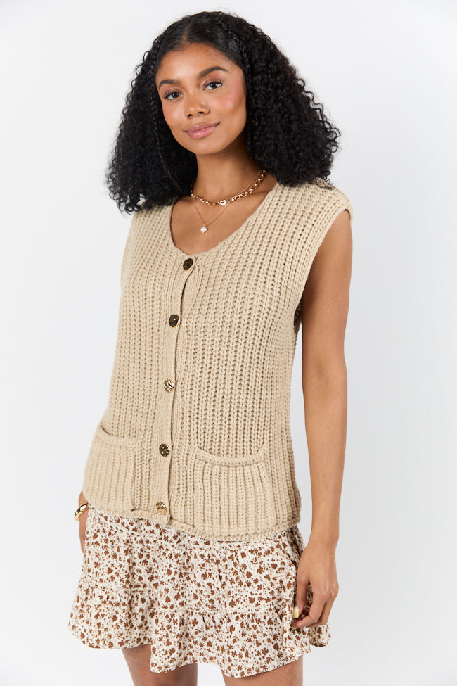 Life In A Flash Oversized Sweater Vest for Women - Cozy Knit Cardigan Pullover (Final Sale) | Perfect for Fall Layering, Casual Outfits & Coffee Dates