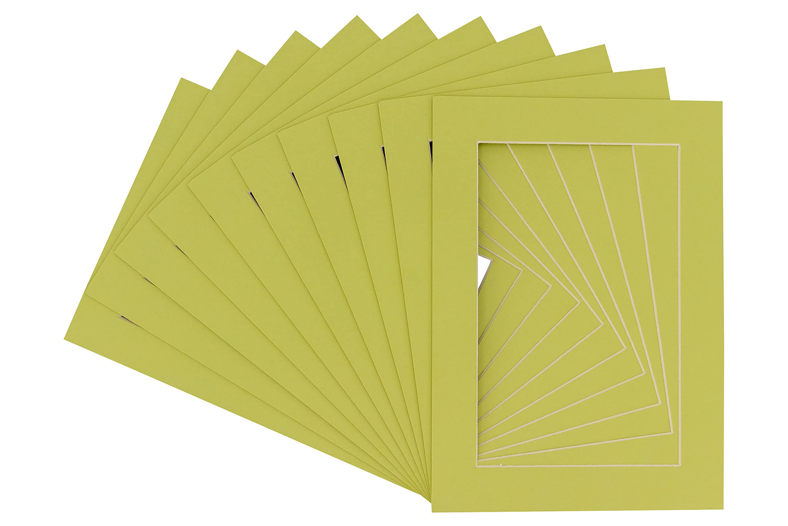 12x16 Inch Precut Pistachio Green Acid-Free Matboard for 8.5x11 Photos - Bevel Cut Picture Mat for Frames (Pack of 25 with Backing Boards & Clear Bags) - Perfect for Home Decor, Art Displays, and Photo Gallery Wall Arrangements
