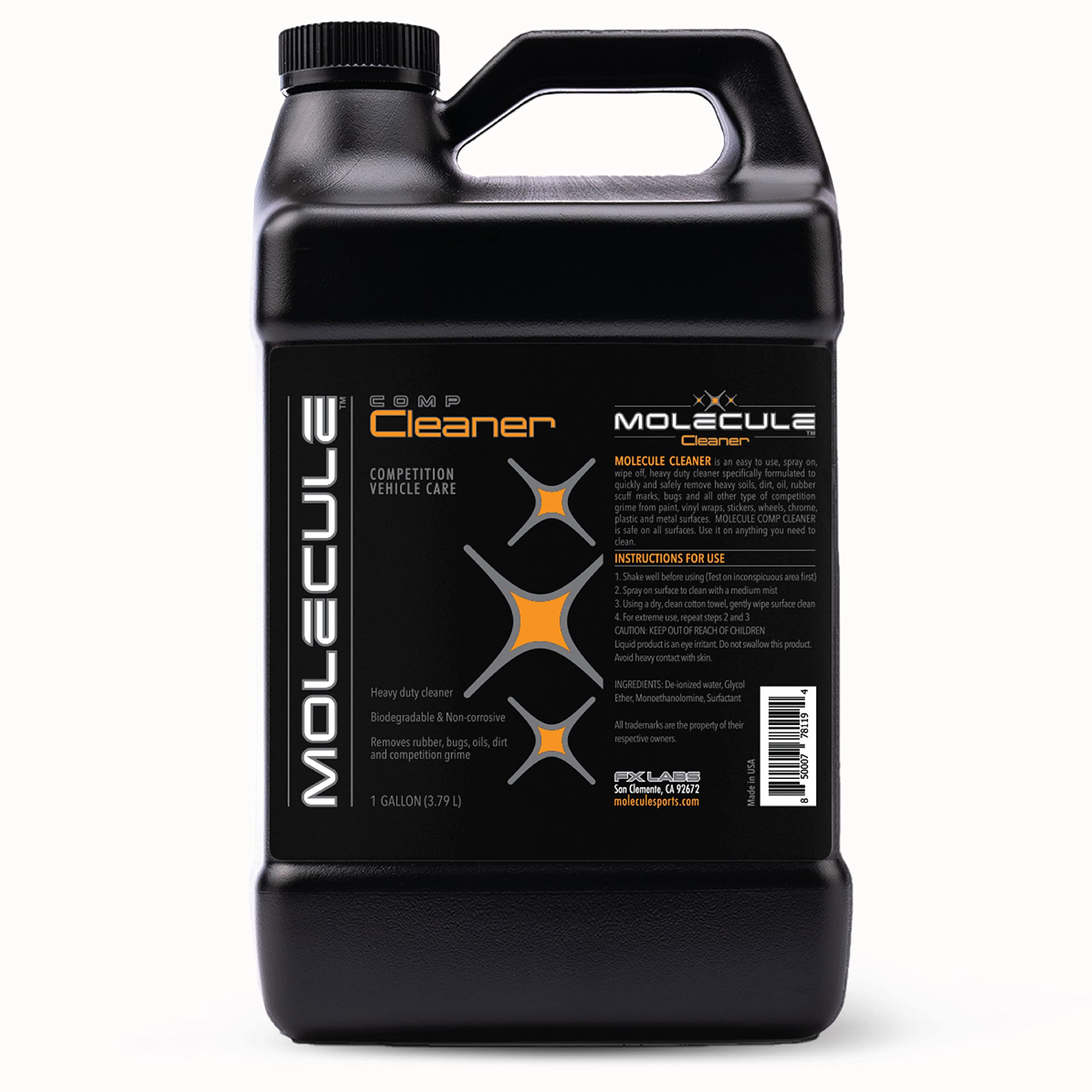 Molecule Competition Cleaner – Heavy Duty Spray & Wipe Solution for Rubber Marks, Oil & Dirt – 1 Gallon – Perfect for Gym Floors, Sports Equipment & Garage Cleaning